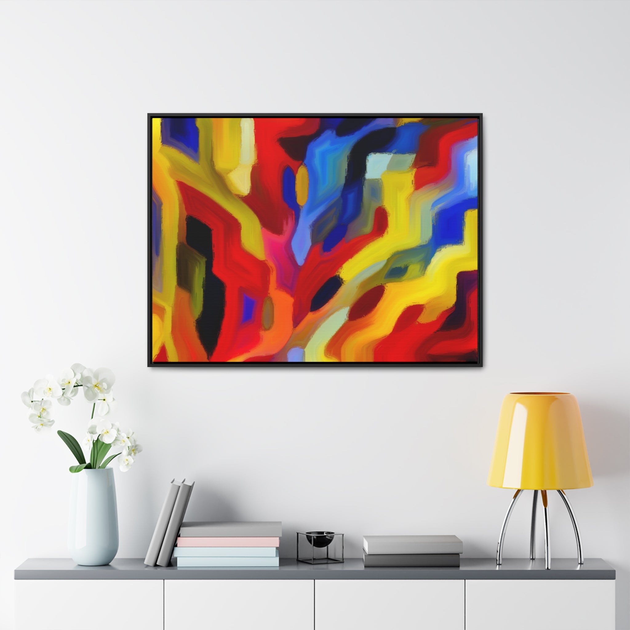 Chromatic Chaos Unveiled | Framed Canvas