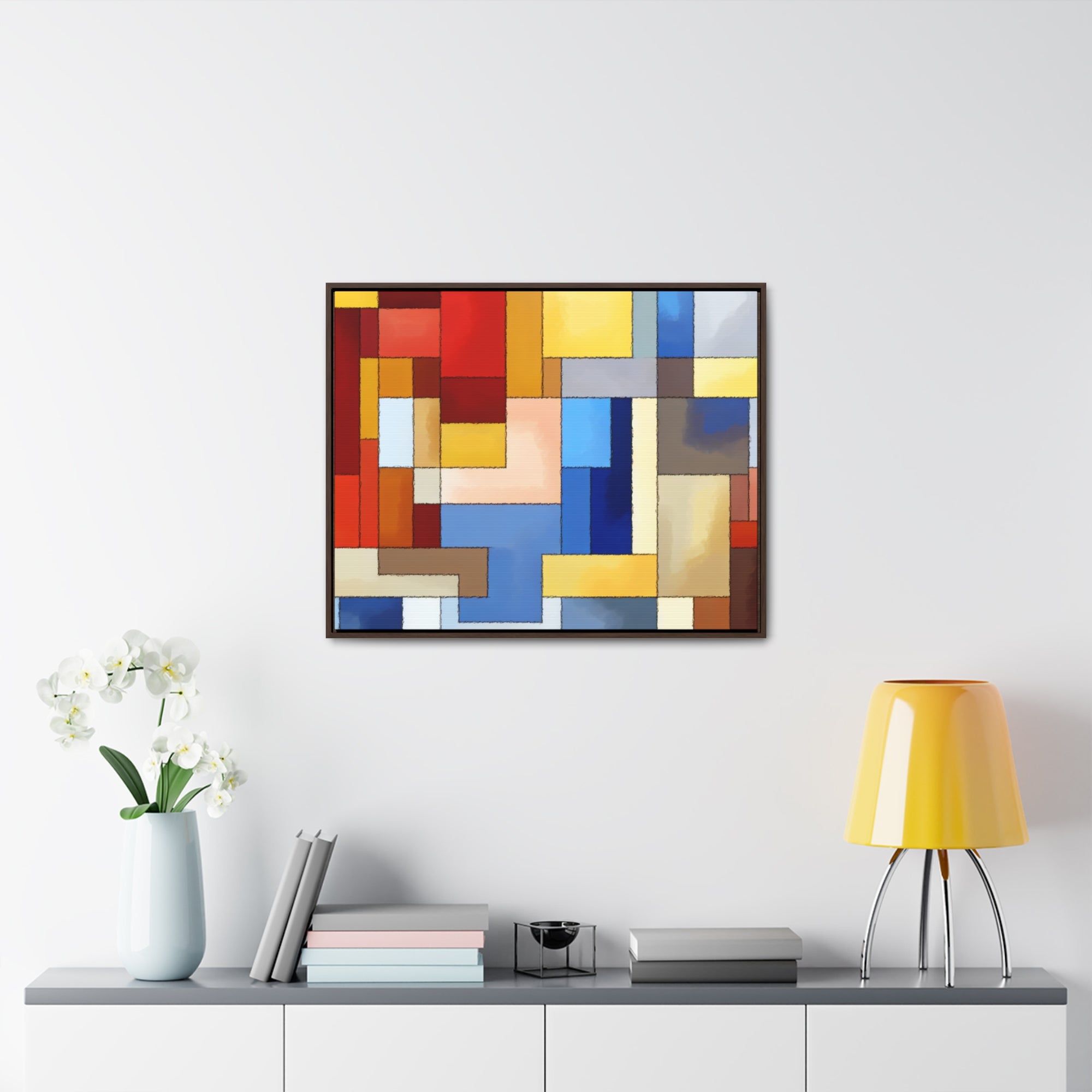 Fragmented Resonance | Framed Canvas