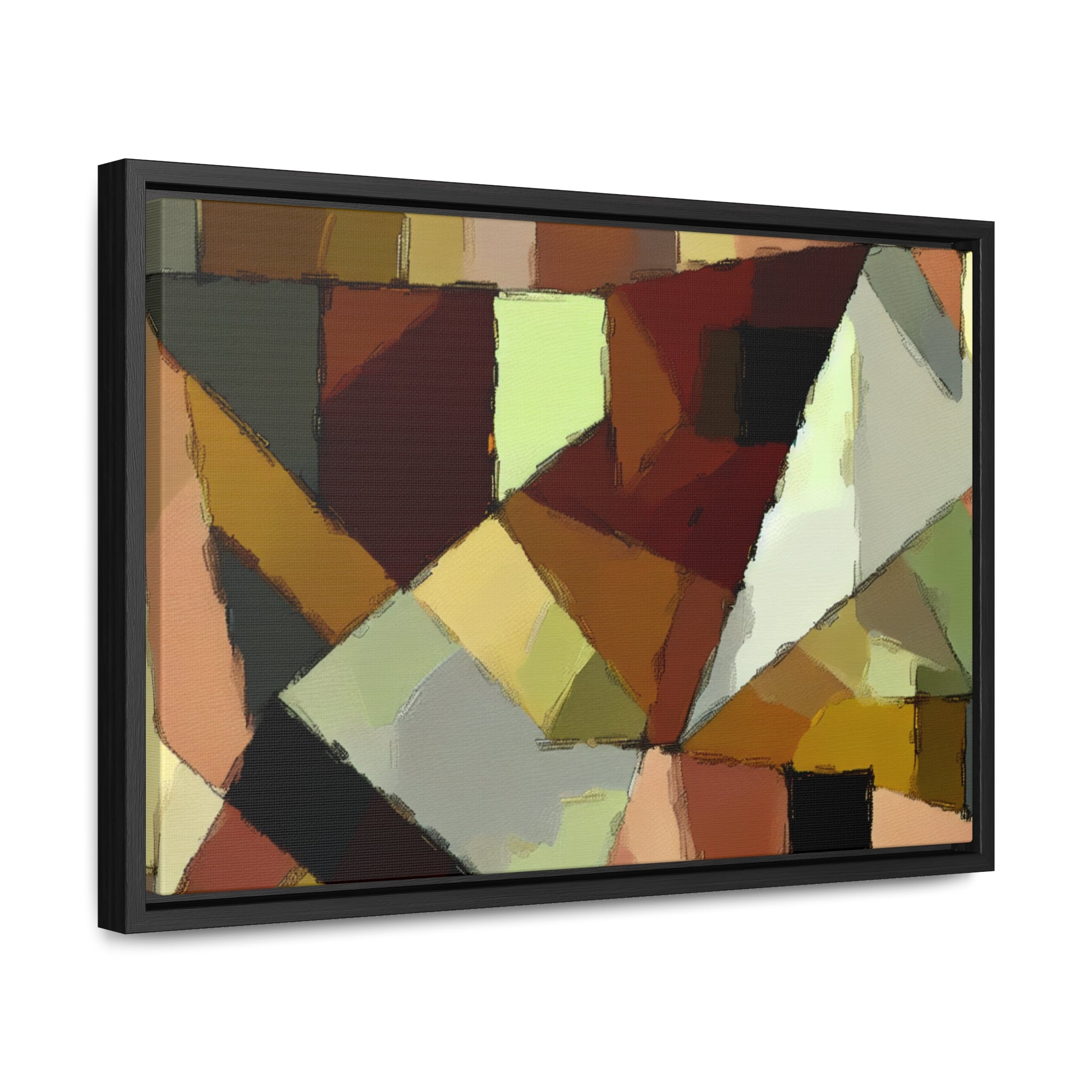 Fractured Earth and Rhythm | Framed Canvas