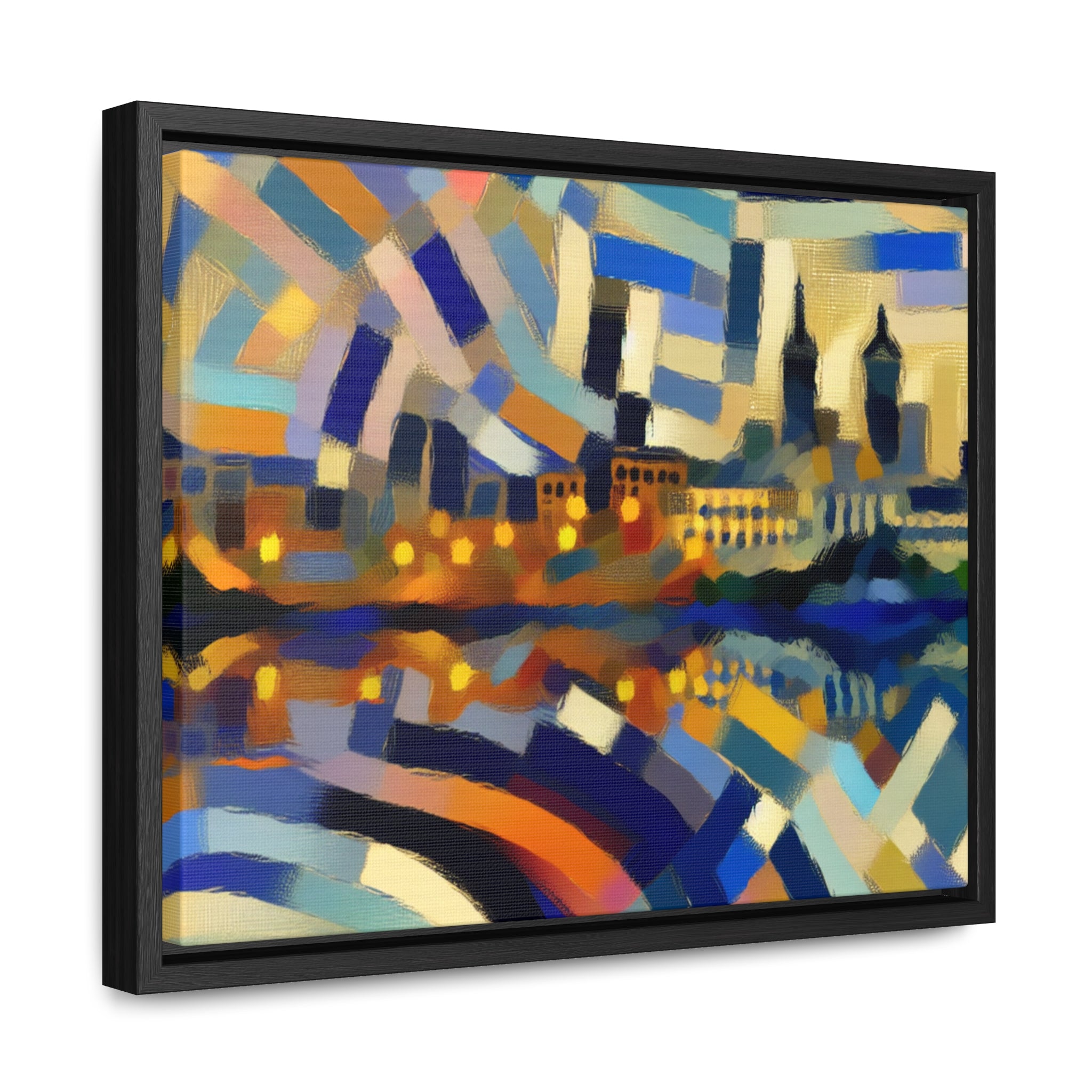 Urban Mirage and Flow | Framed Canvas