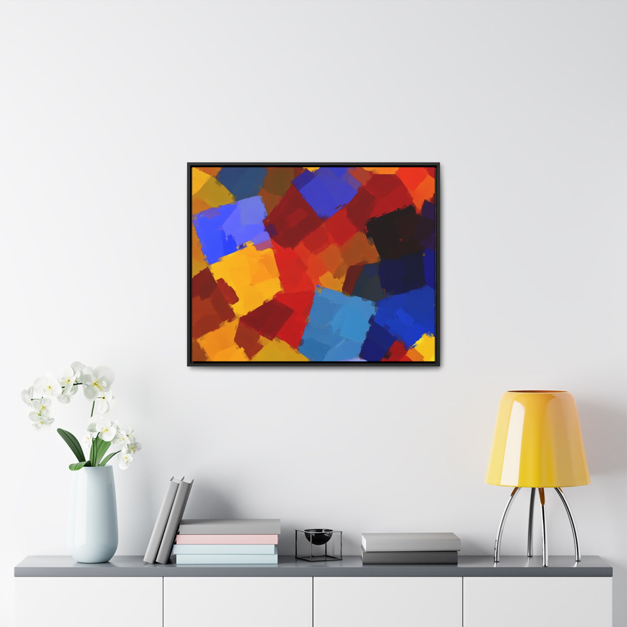 Prismatic Whirl and Flow | Framed Canvas