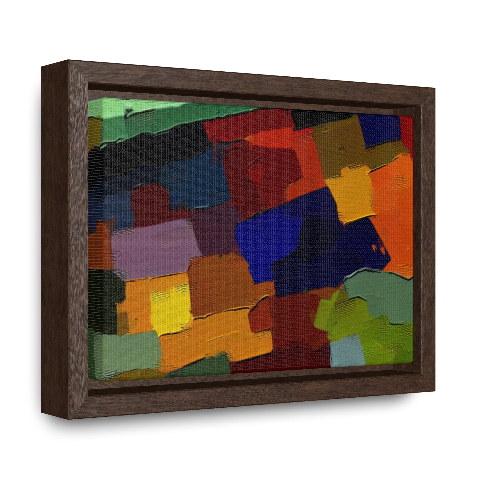 Chromatic Drift and Depth | Framed Canvas