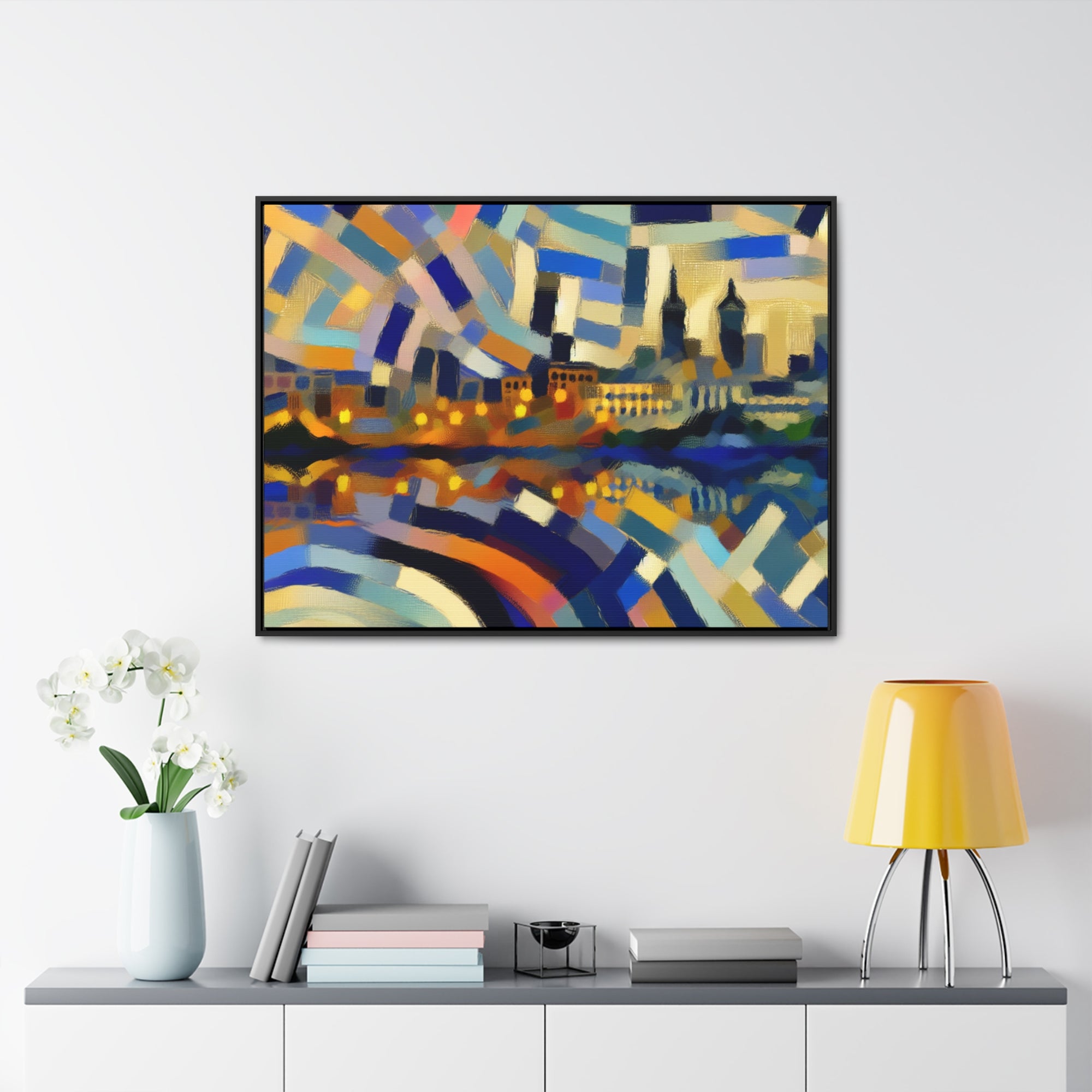 Urban Mirage and Flow | Framed Canvas