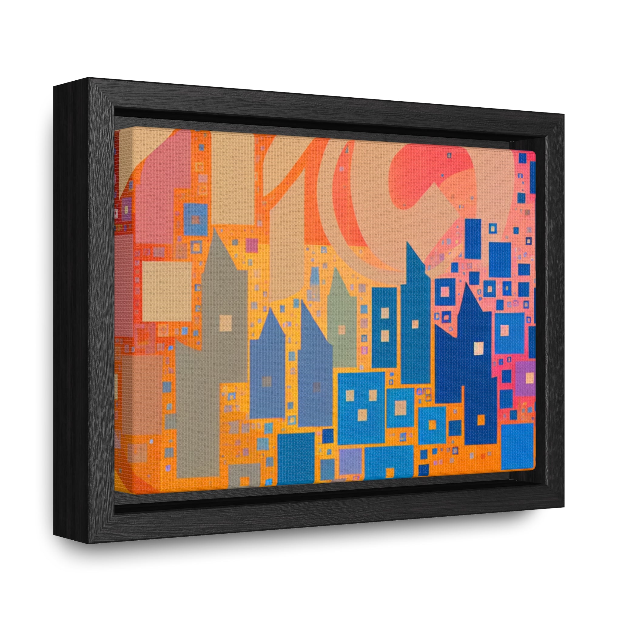 Metropolis in Motion | Framed Canvas