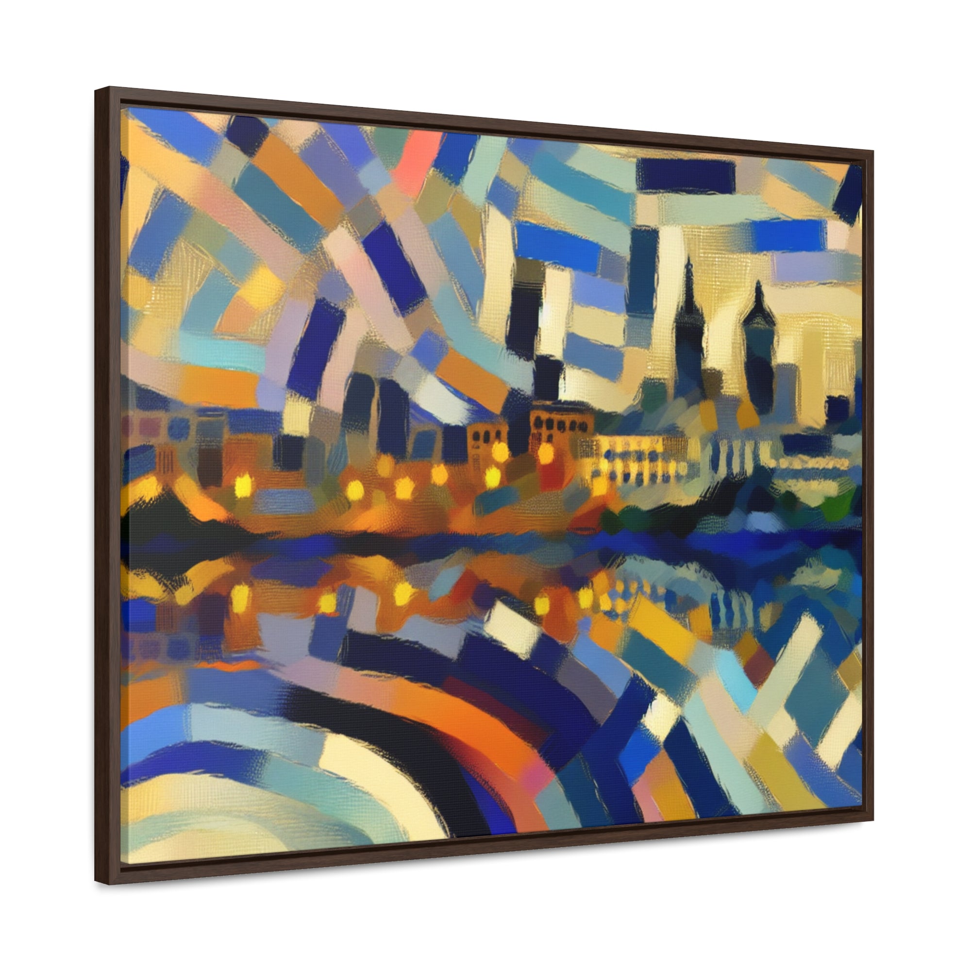 Urban Mirage and Flow | Framed Canvas