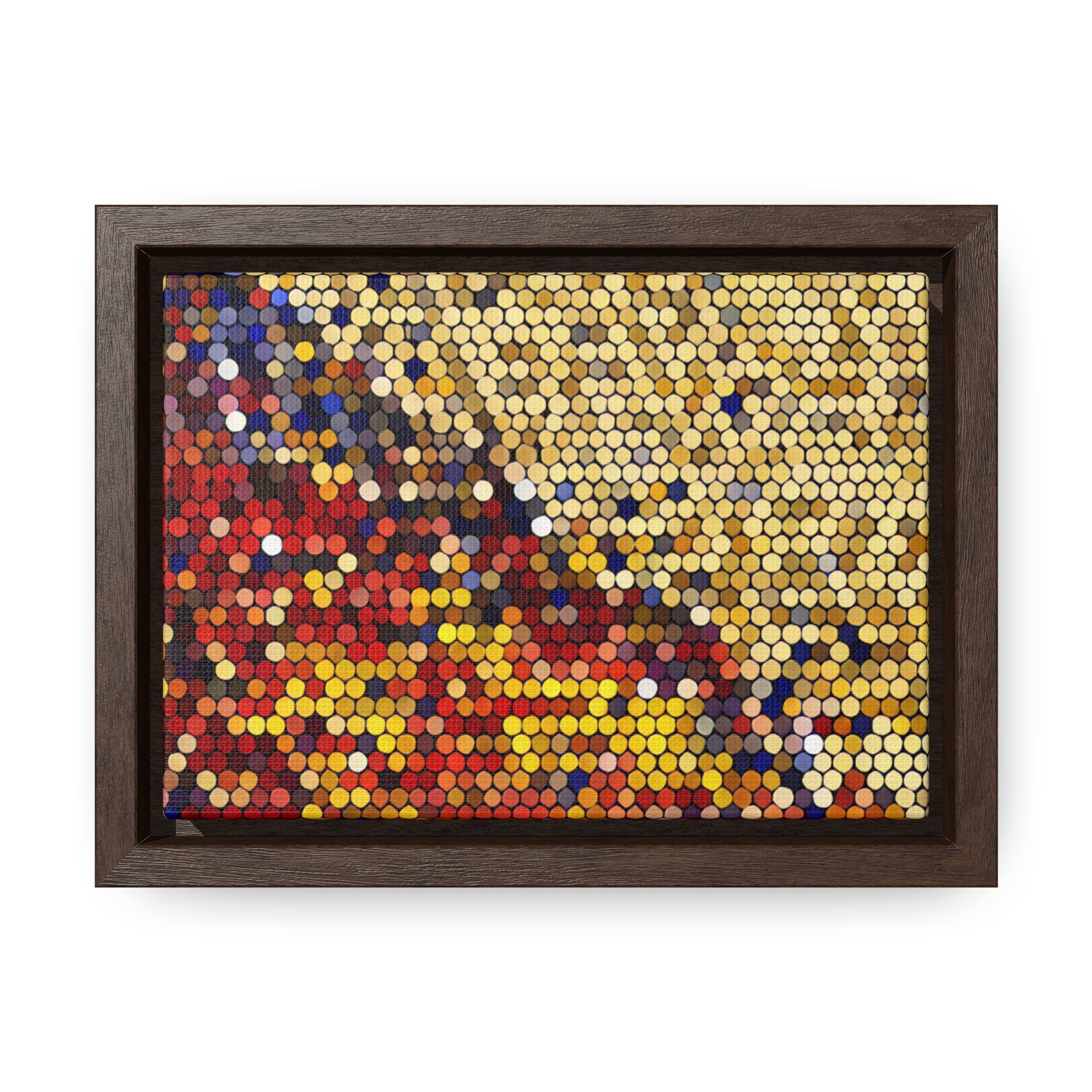 Hexagonal Warmth and Motion | Framed Canvas