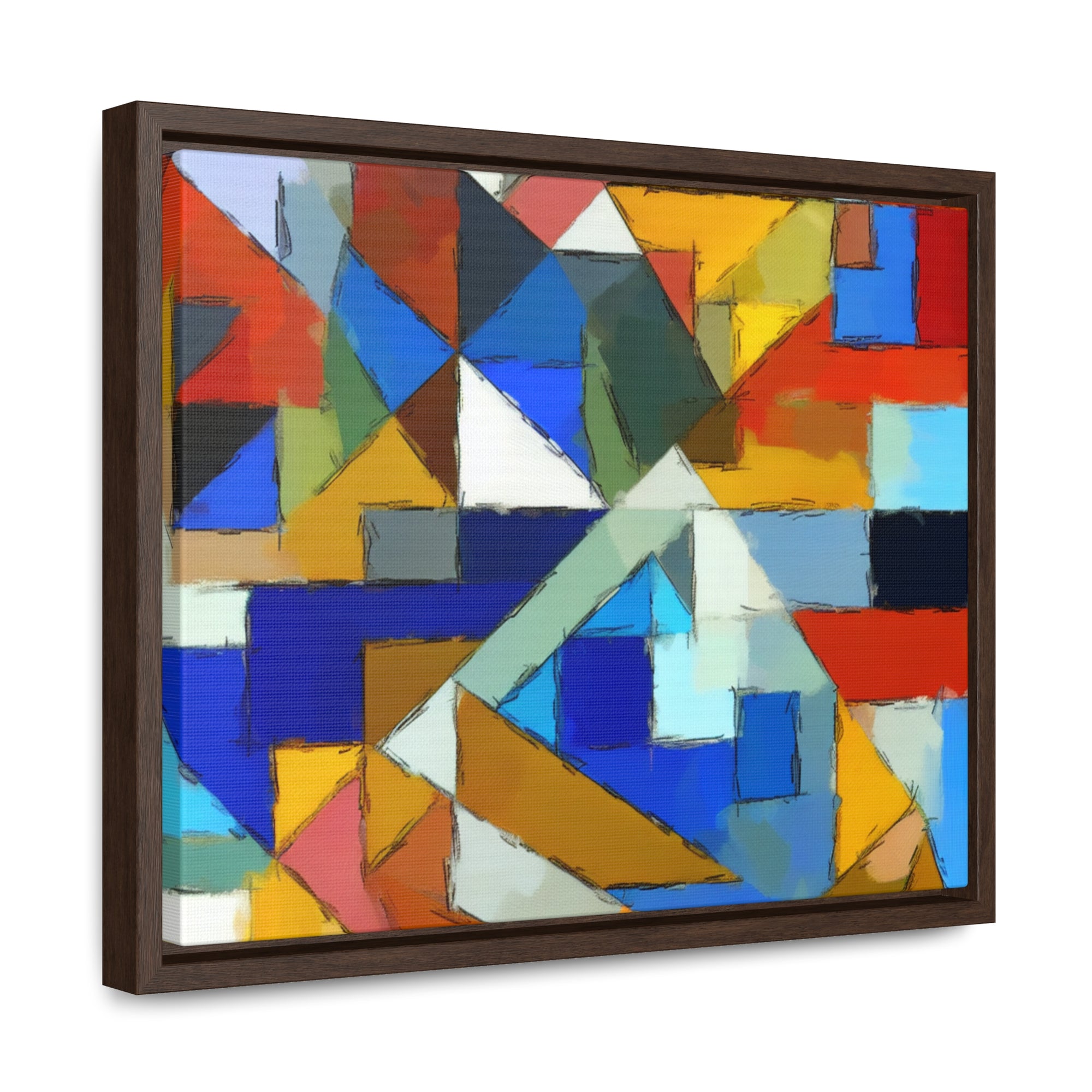 Geometric Pulse and Color | Framed Canvas