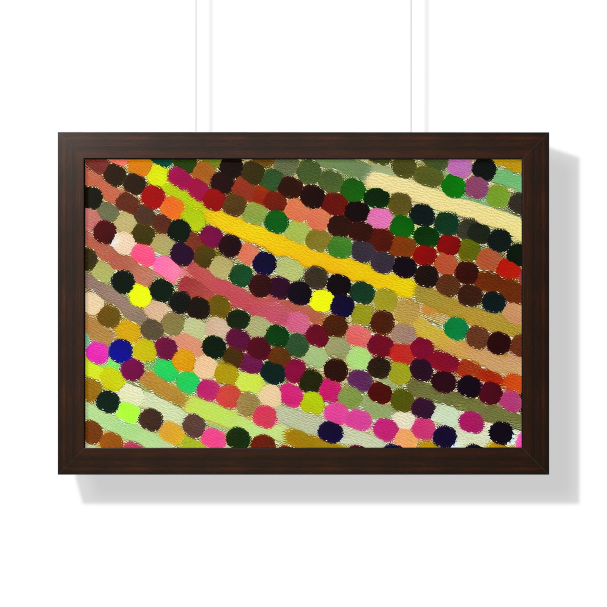 Ebullient Dot Symphony | Framed Print