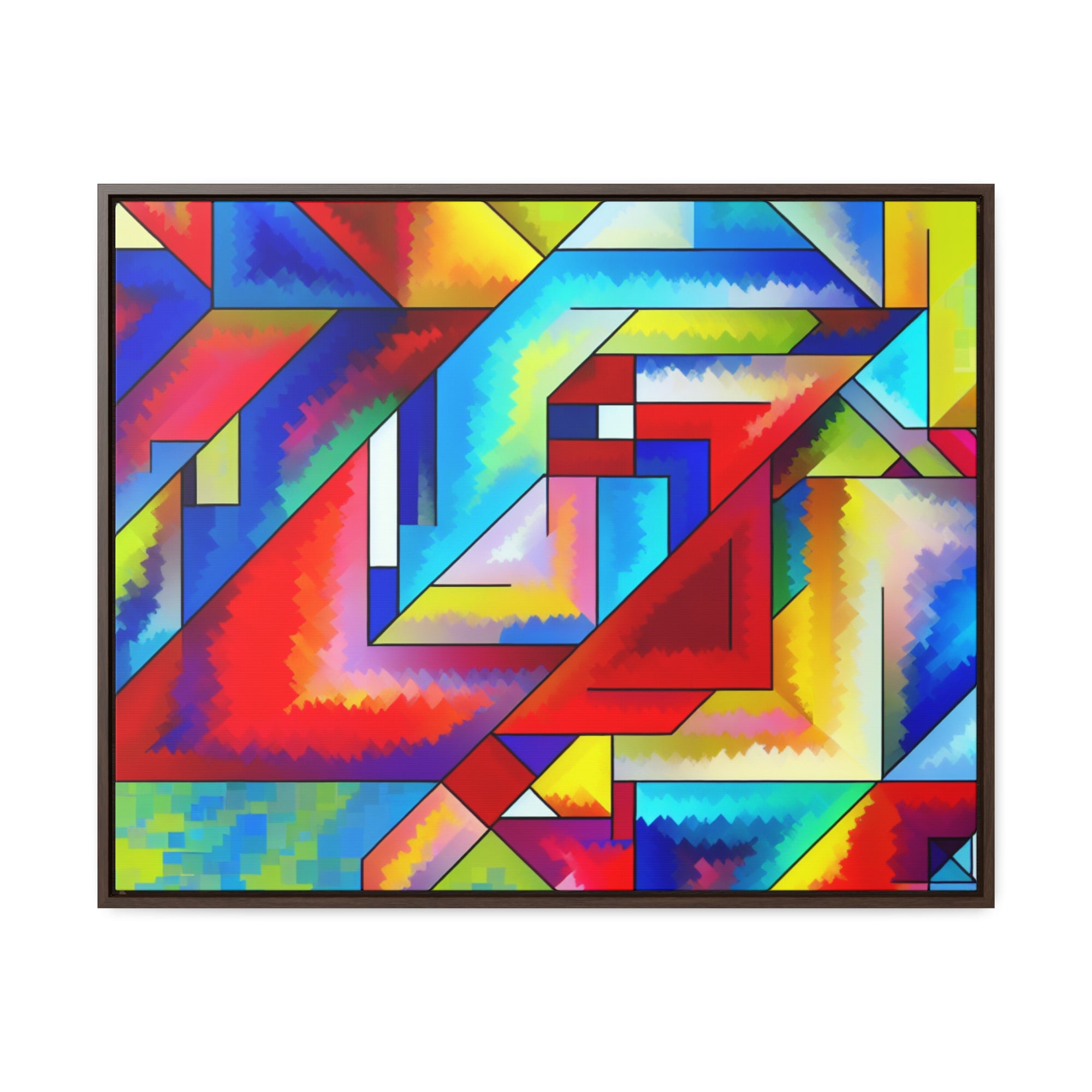 Energetic Harmony in Shapes | Framed Canvas