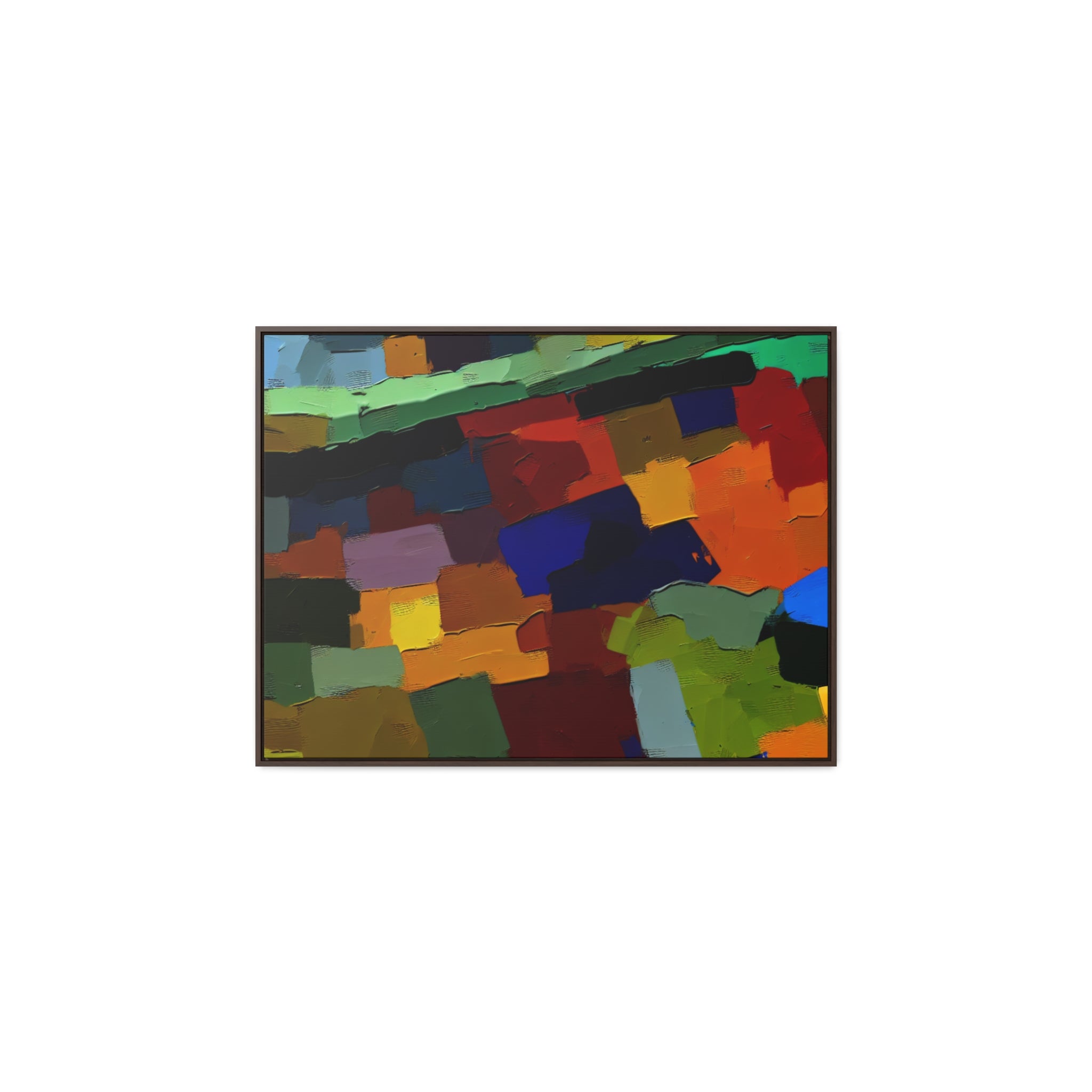 Chromatic Drift and Depth | Framed Canvas