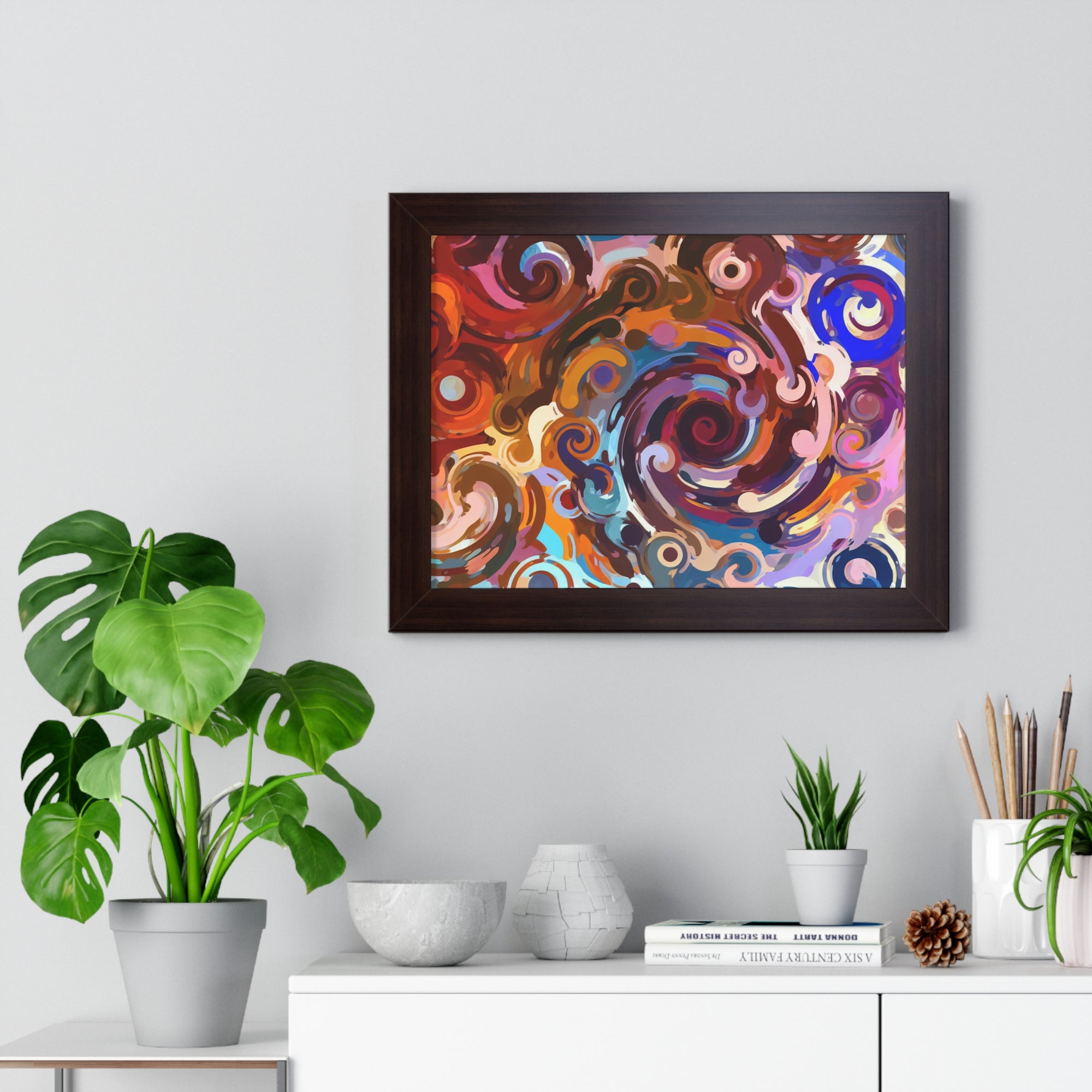 Elysian Whirls and Splashes | Framed Print