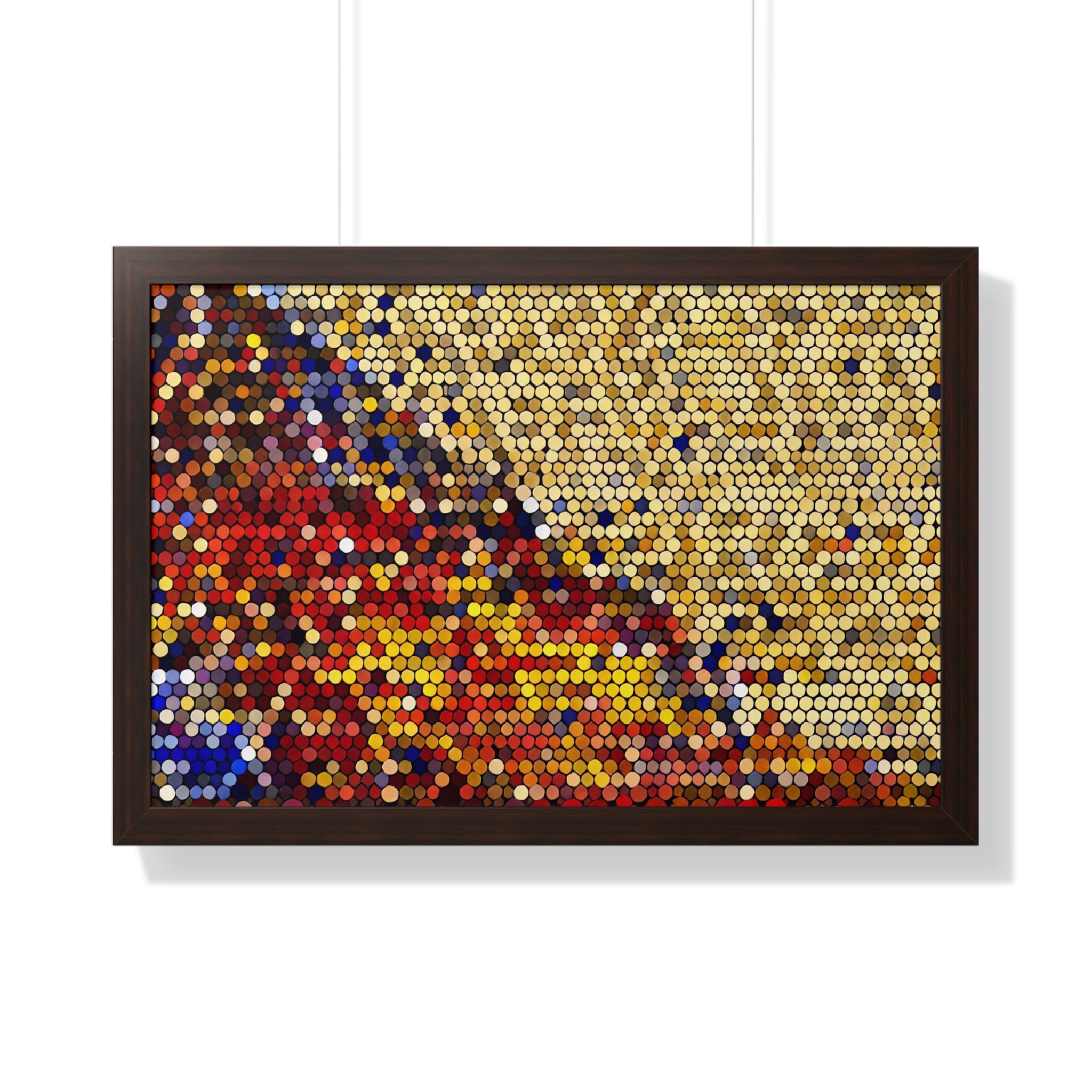 Hexagonal Warmth and Motion | Framed Print