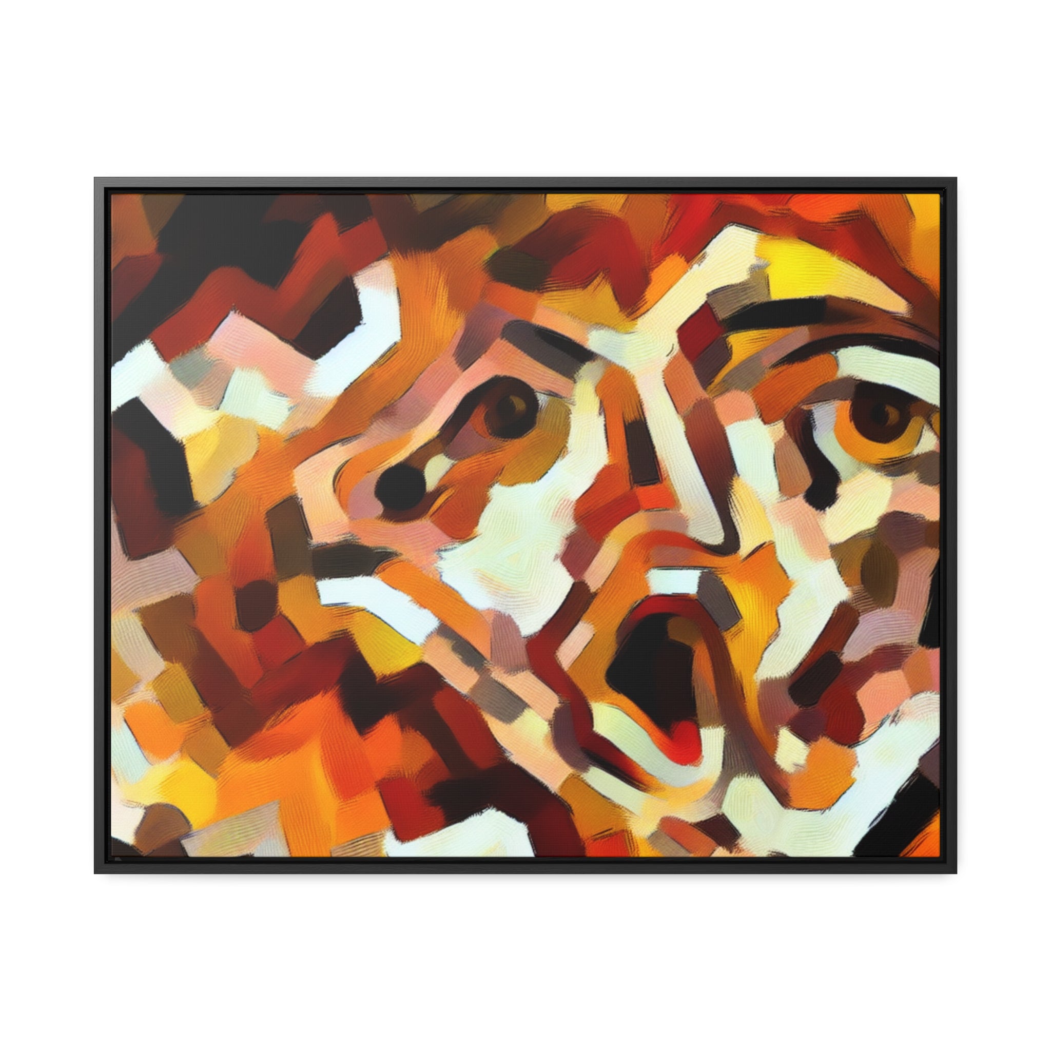 Fiery Unraveling and Dread | Framed Canvas