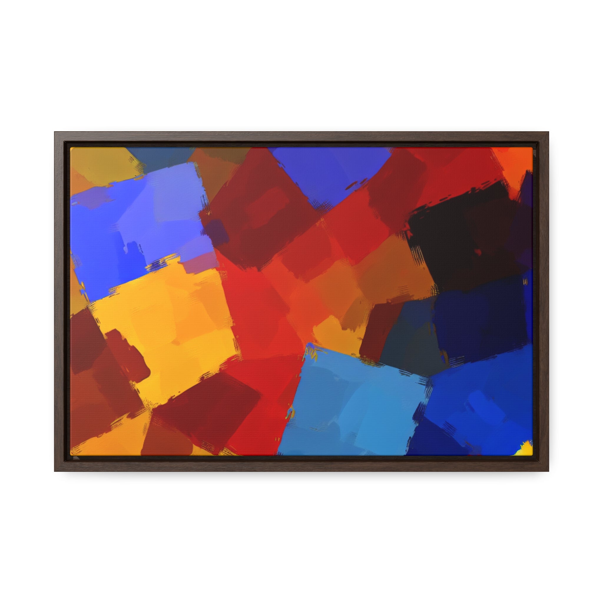 Prismatic Whirl and Flow | Framed Canvas