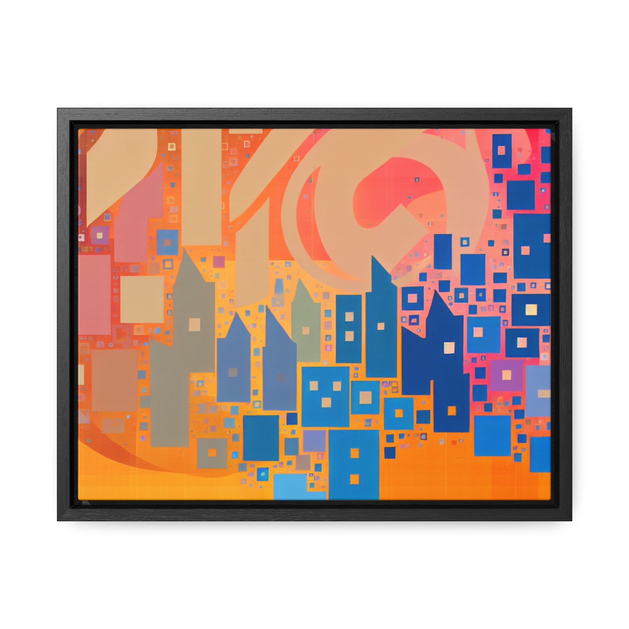 Metropolis in Motion | Framed Canvas