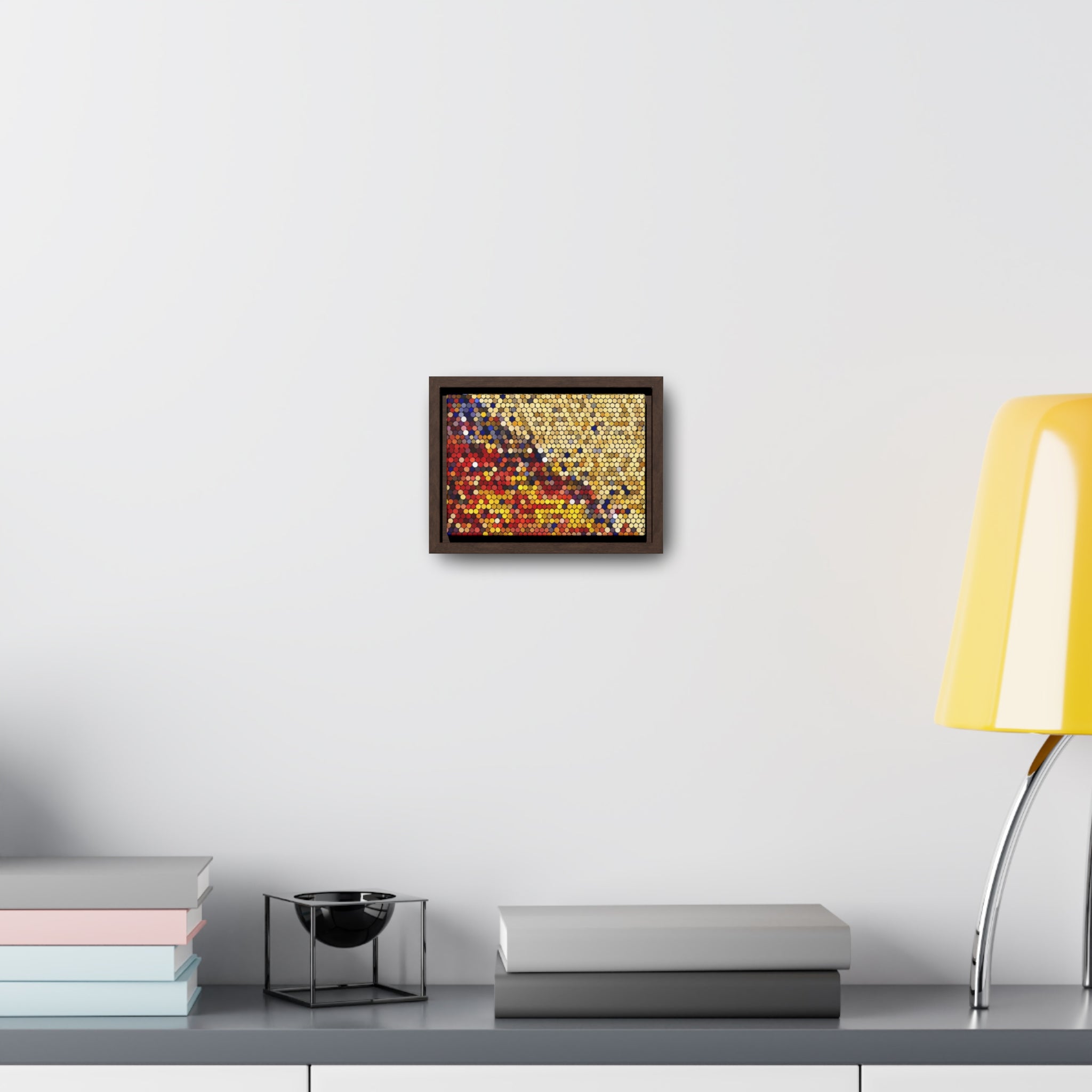 Hexagonal Warmth and Motion | Framed Canvas