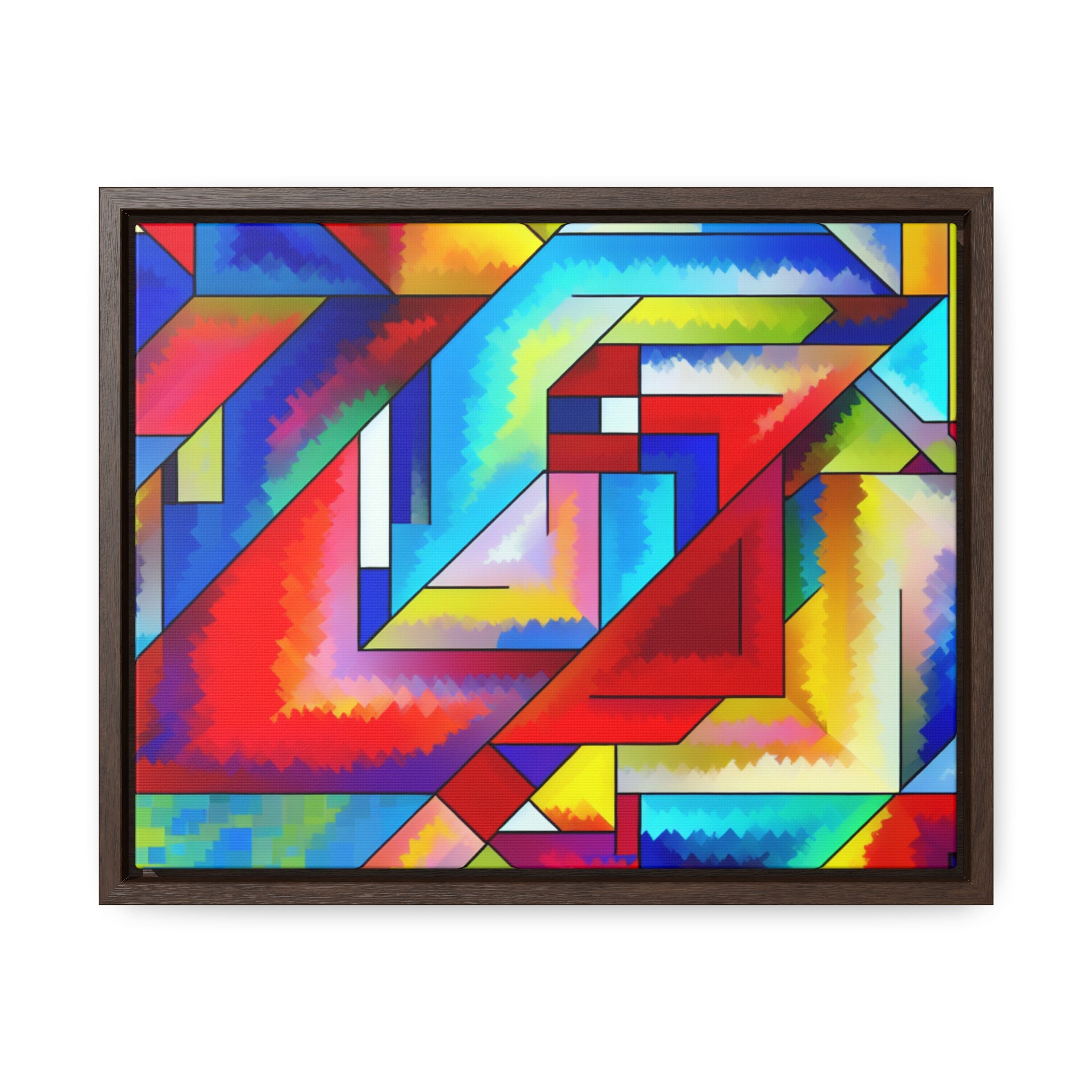 Energetic Harmony in Shapes | Framed Canvas