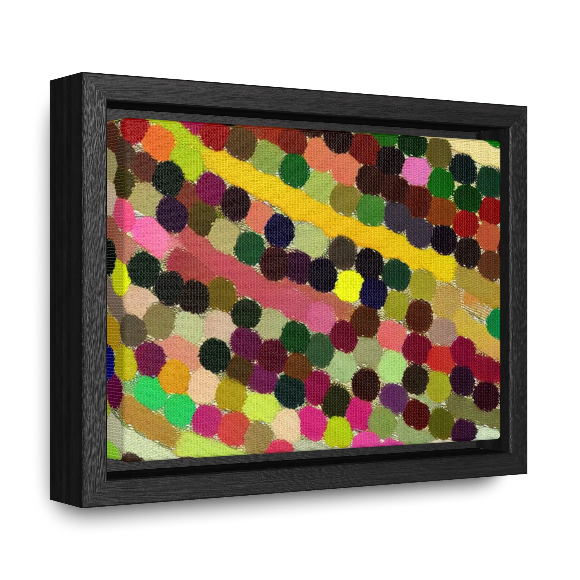 Ebullient Dot Symphony | Framed Canvas