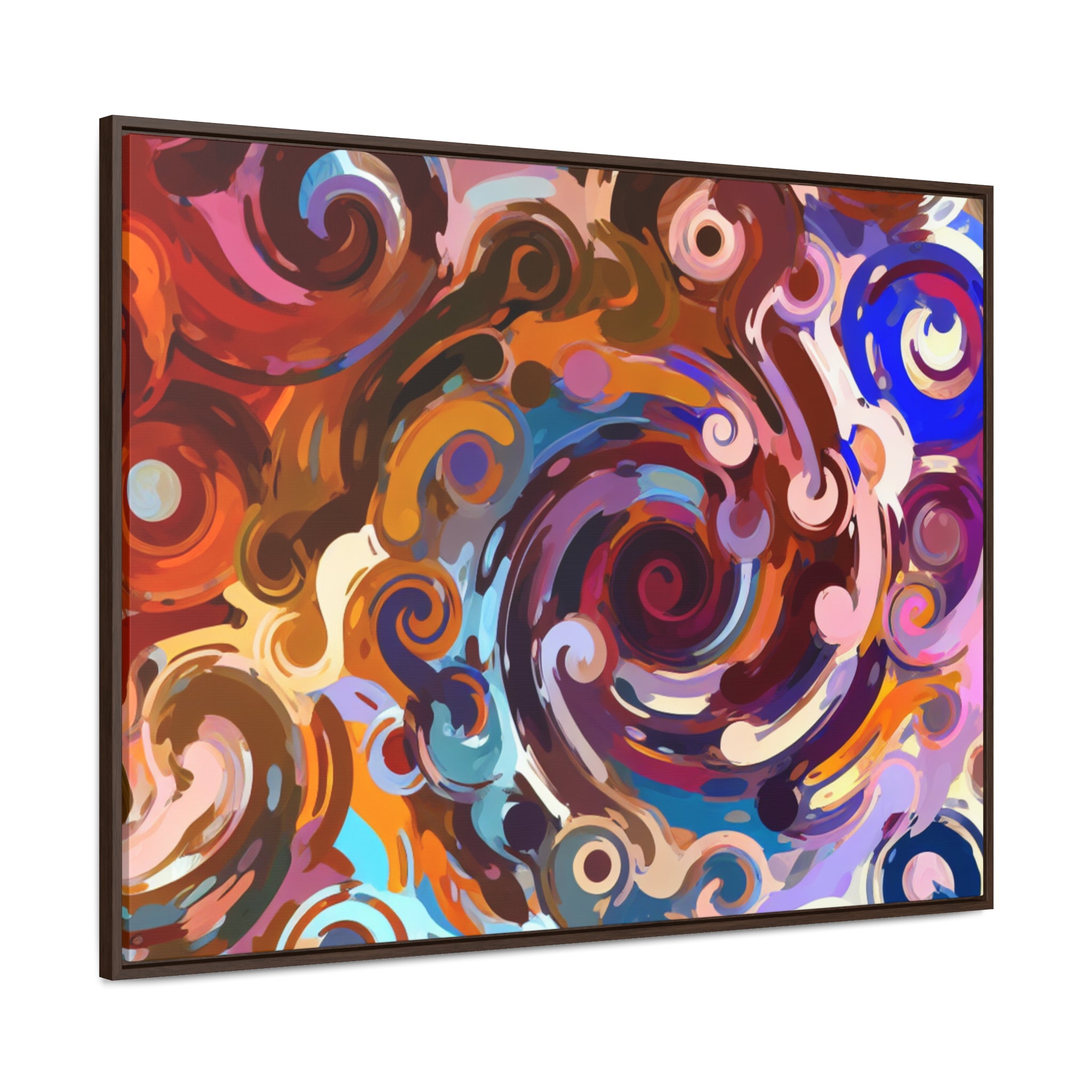 Elysian Whirls and Splashes | Framed Canvas