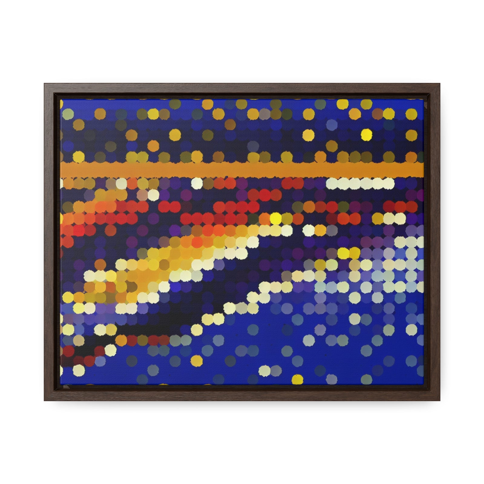 Ethereal Dots in Motion | Framed Canvas