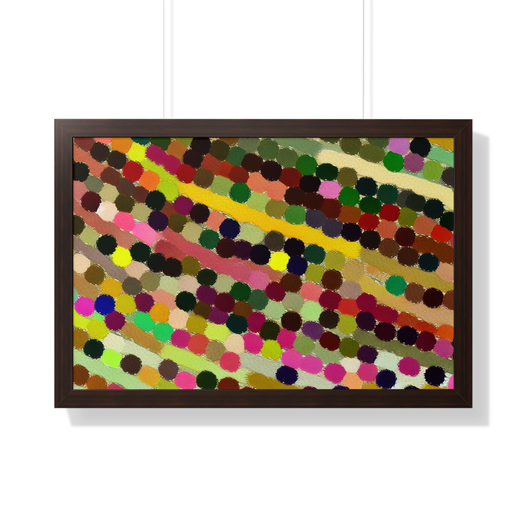 Ebullient Dot Symphony | Framed Print