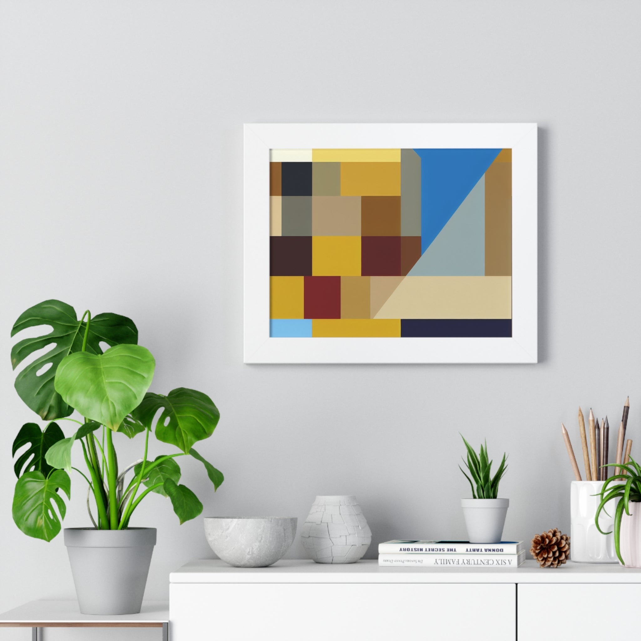 Colorful Geometric Symphony | Framed Print