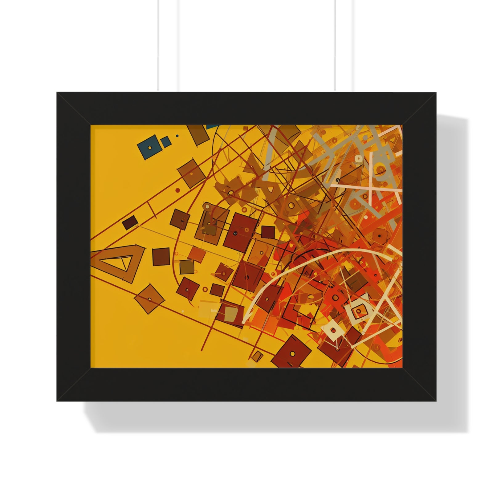 Vibrant Geometry Dance | Framed Print