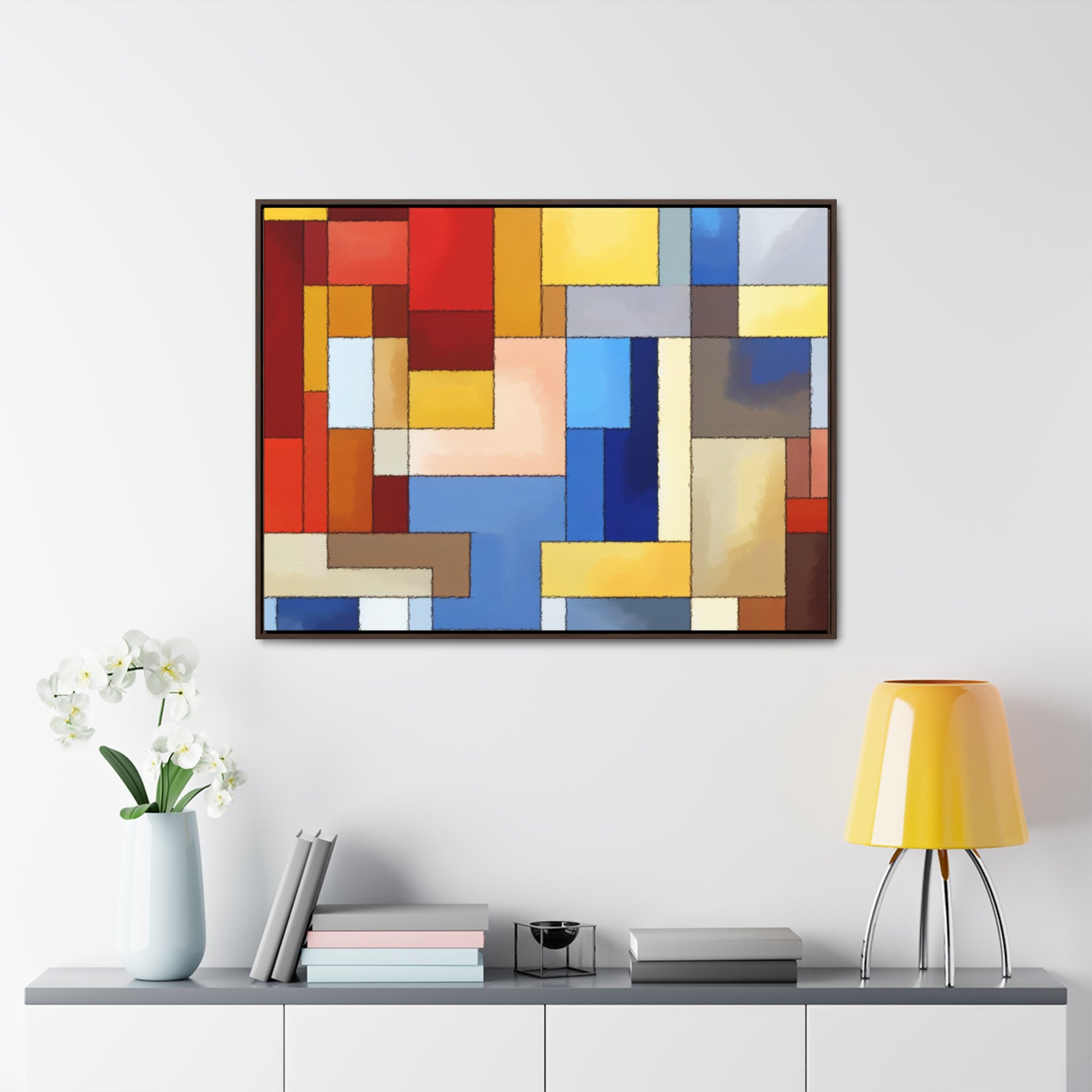 Fragmented Resonance | Framed Canvas