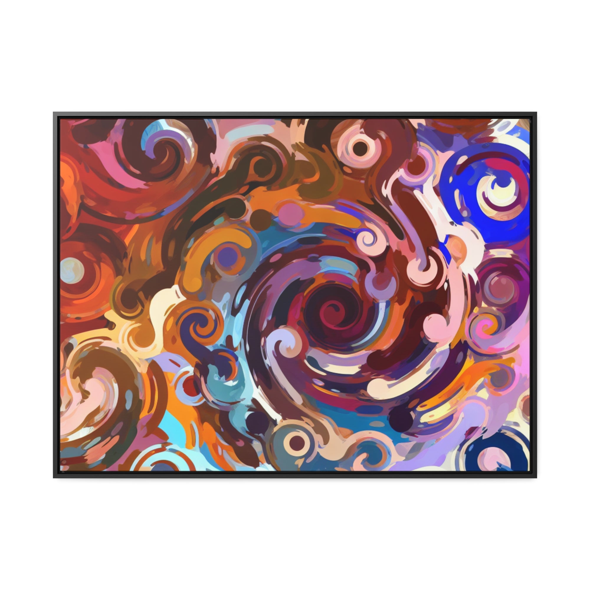 Elysian Whirls and Splashes | Framed Canvas