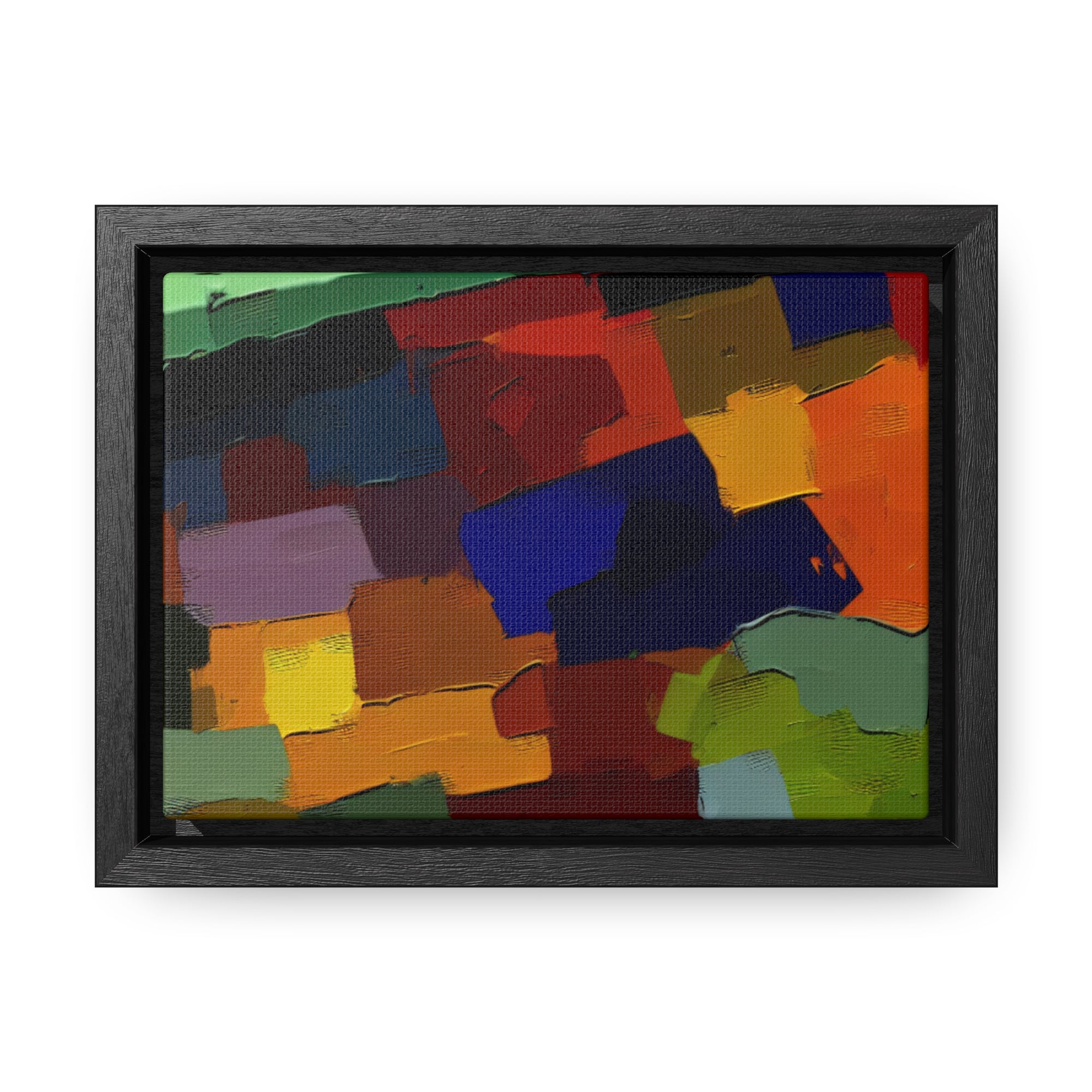 Chromatic Drift and Depth | Framed Canvas