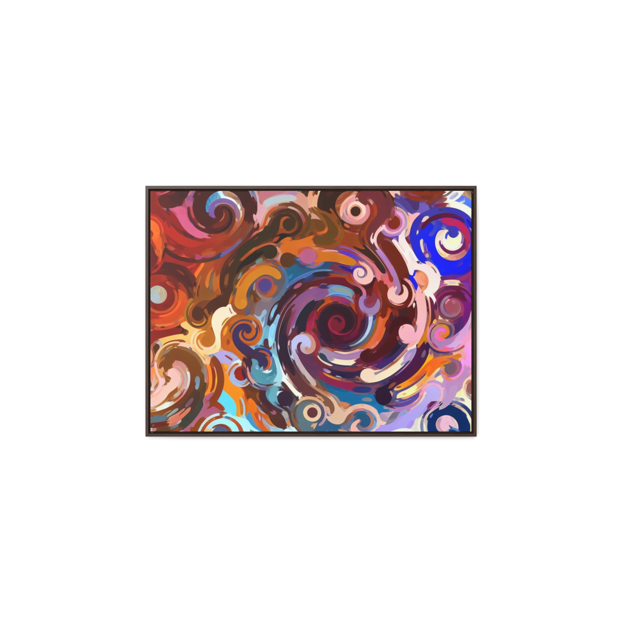 Elysian Whirls and Splashes | Framed Canvas