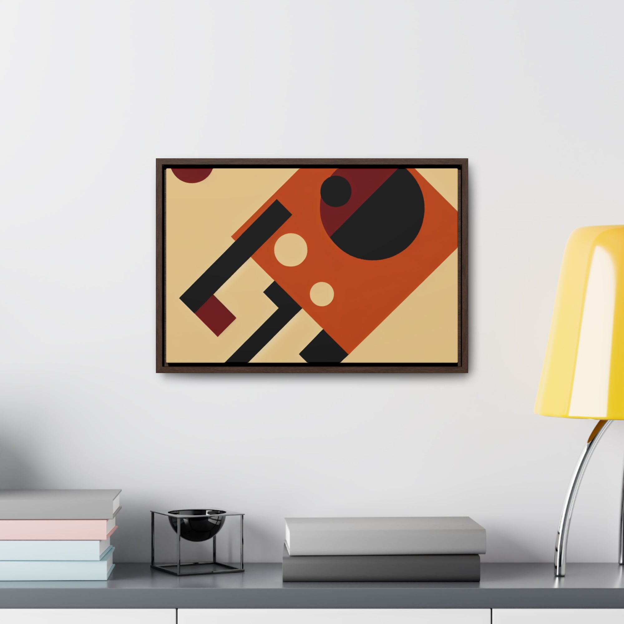 Fiery Harmony of Shapes | Framed Canvas