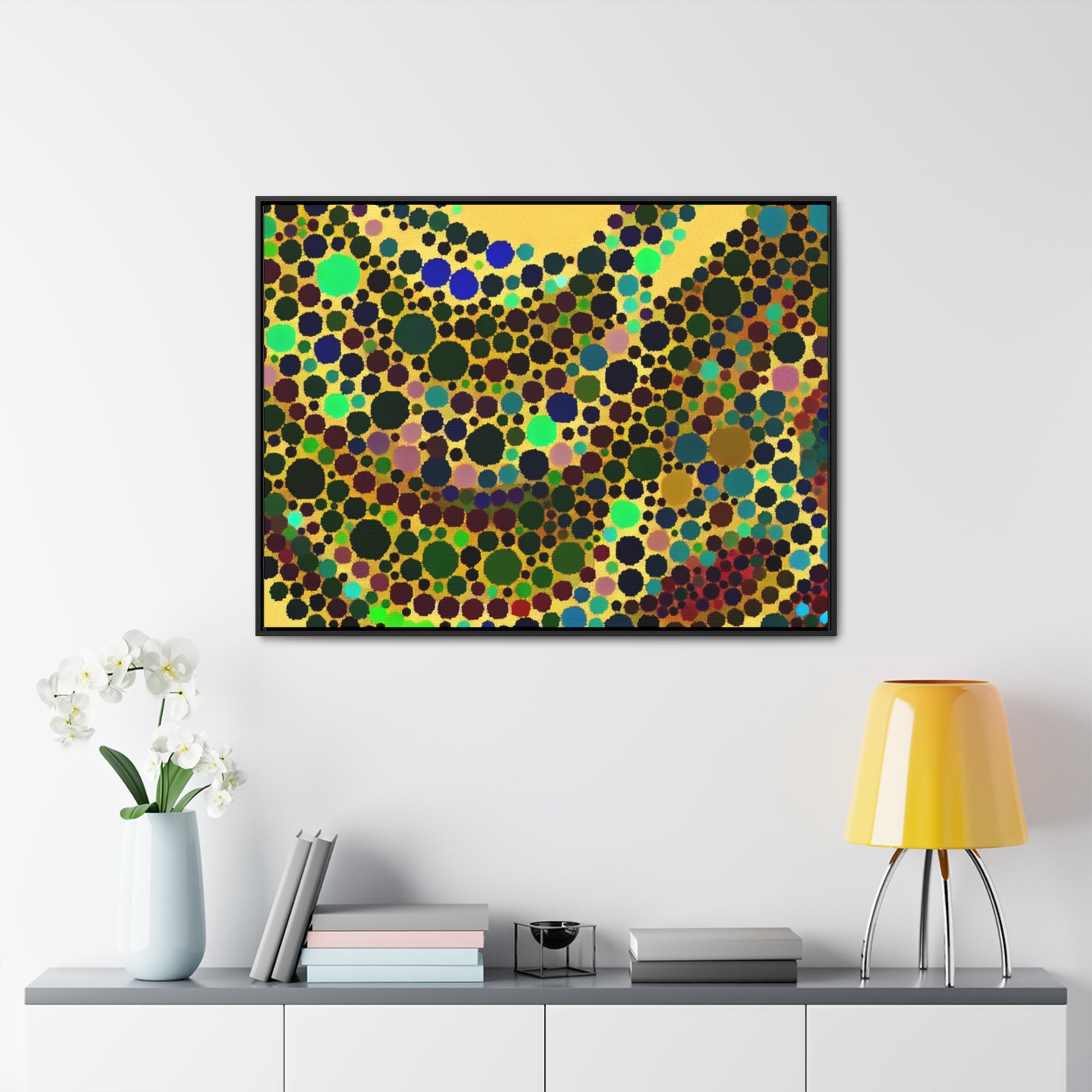 Circles of Cosmic Flow | Framed Canvas