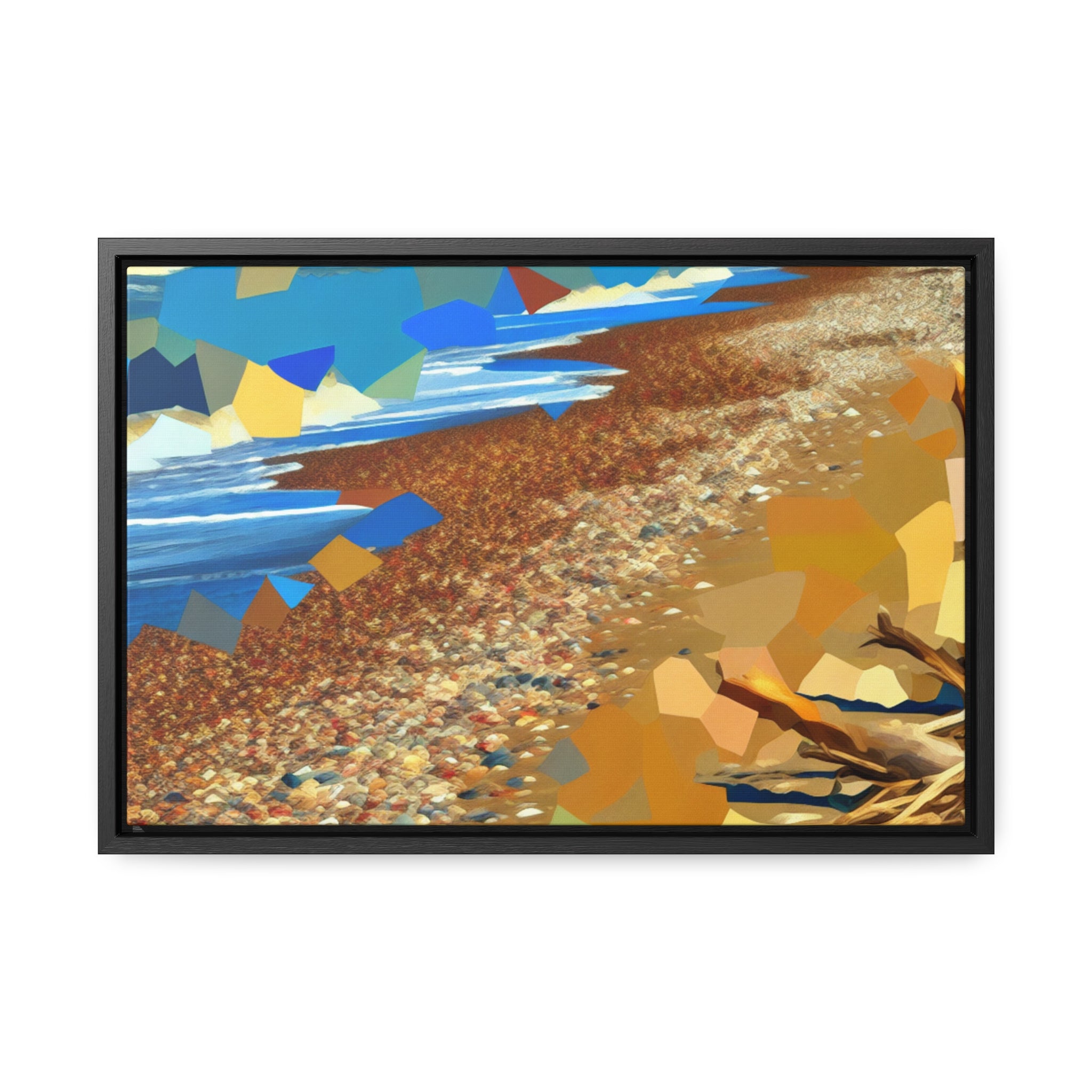 Tidal Whispers and Sunlight | Framed Canvas