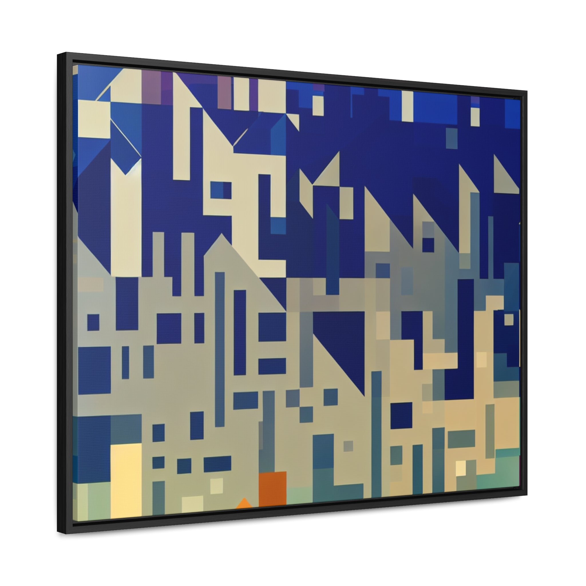 Urban Echoes and Silhouettes | Framed Canvas