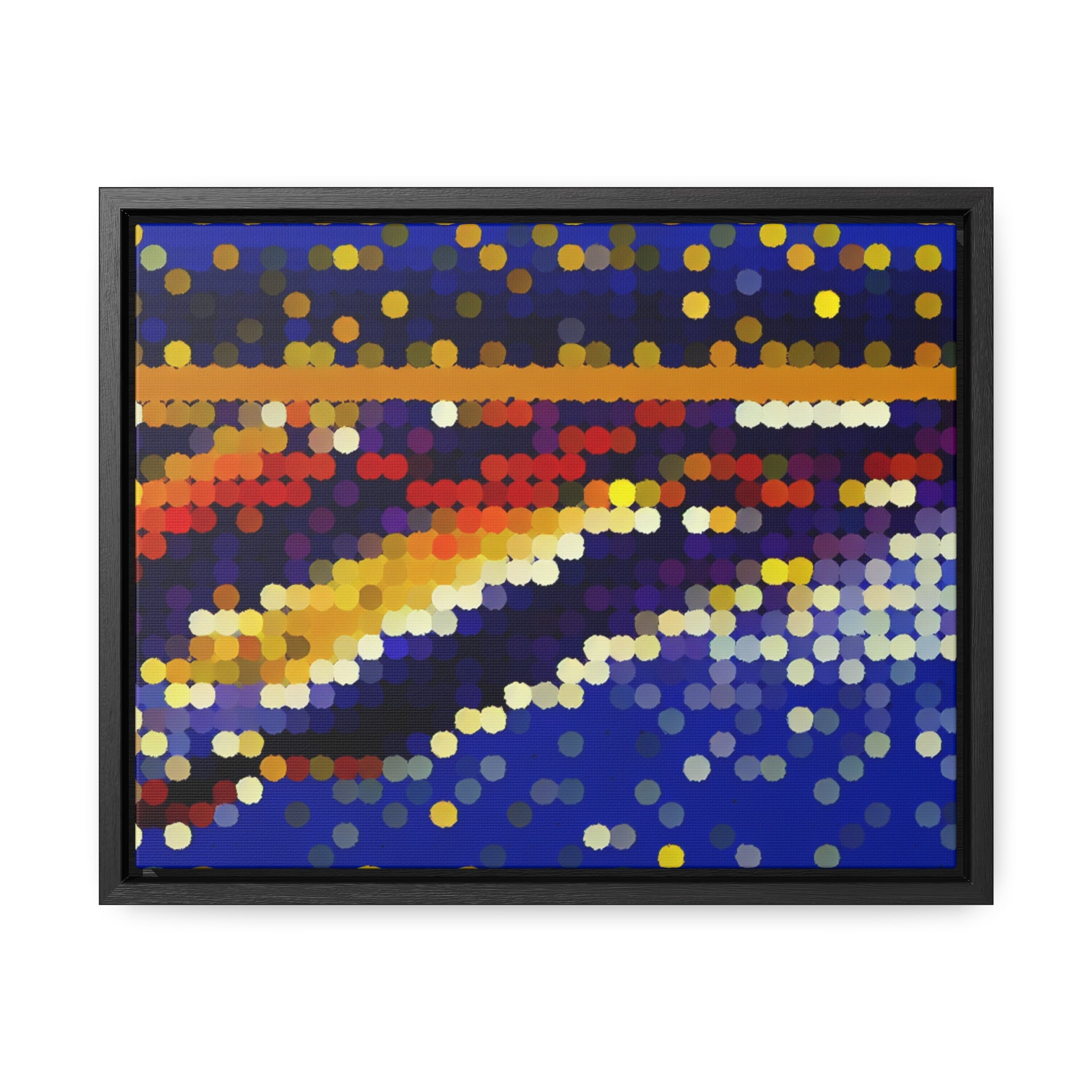 Ethereal Dots in Motion | Framed Canvas