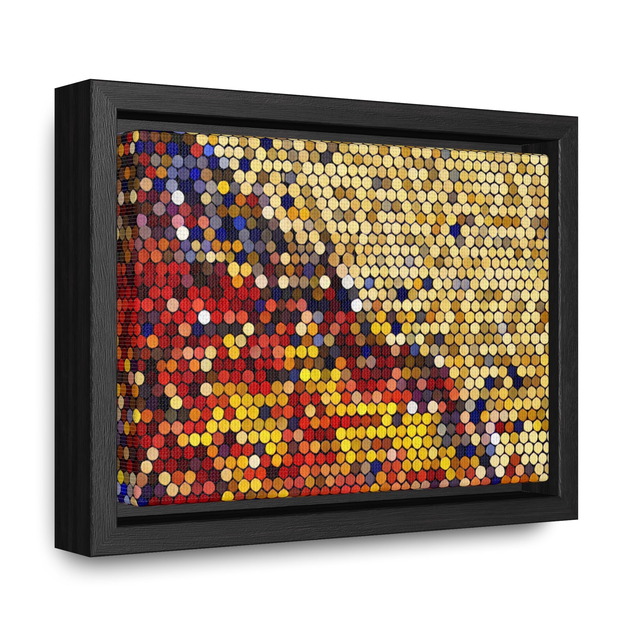 Hexagonal Warmth and Motion | Framed Canvas