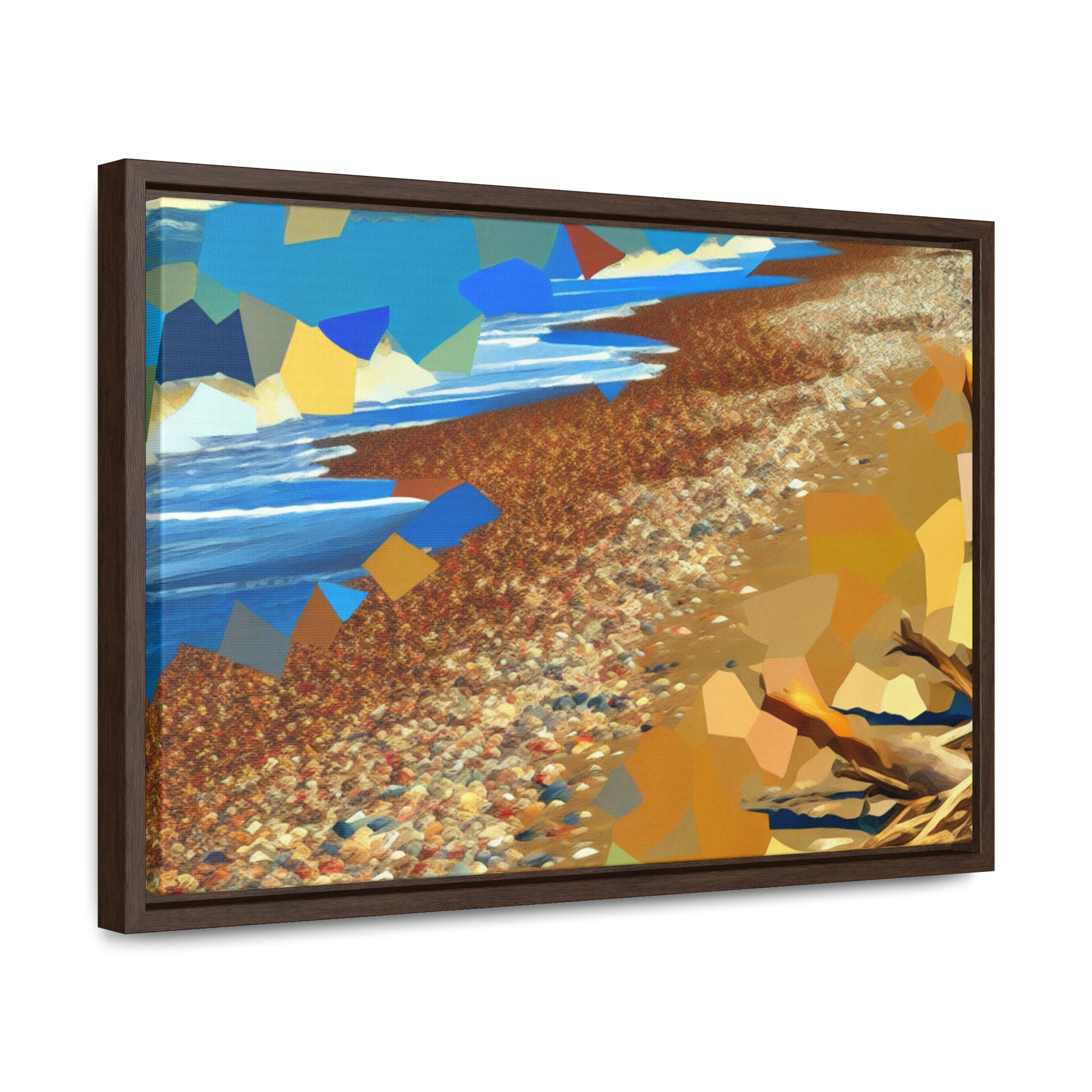 Tidal Whispers and Sunlight | Framed Canvas