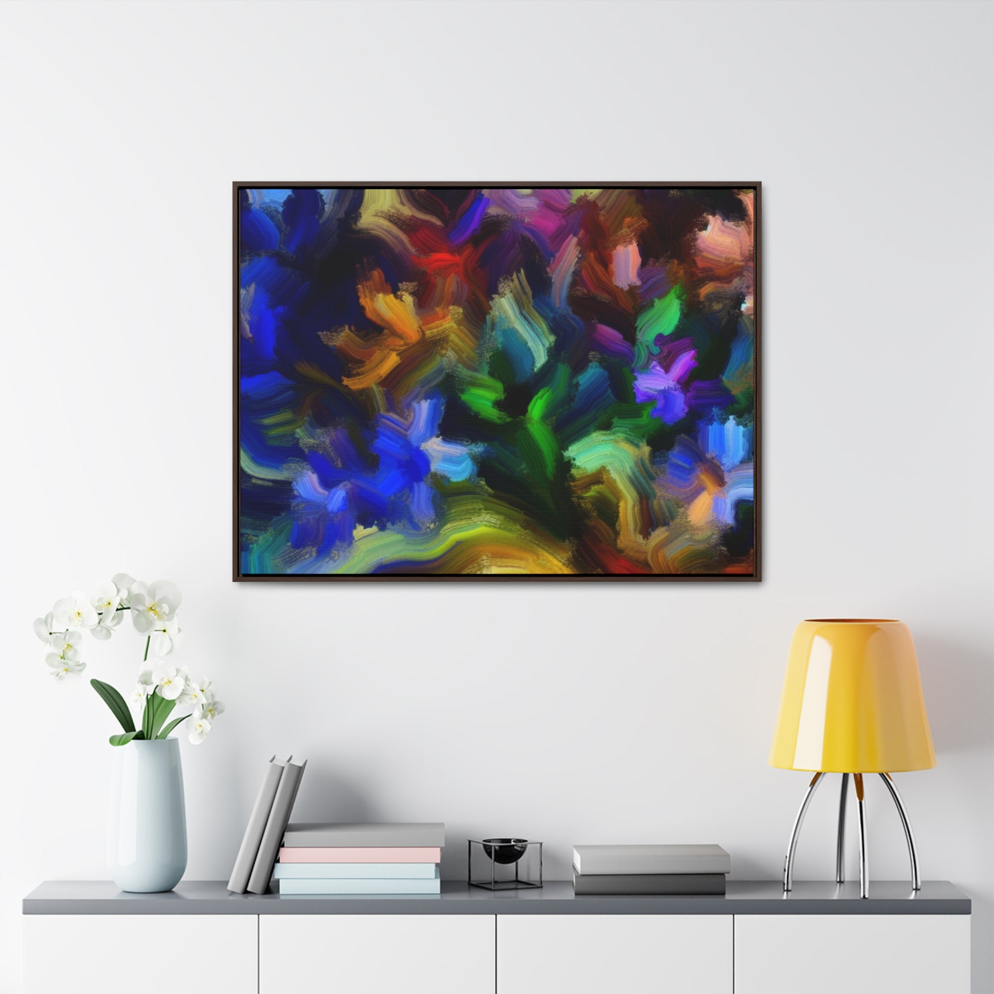 Vibrant Whispers of Flora | Framed Canvas