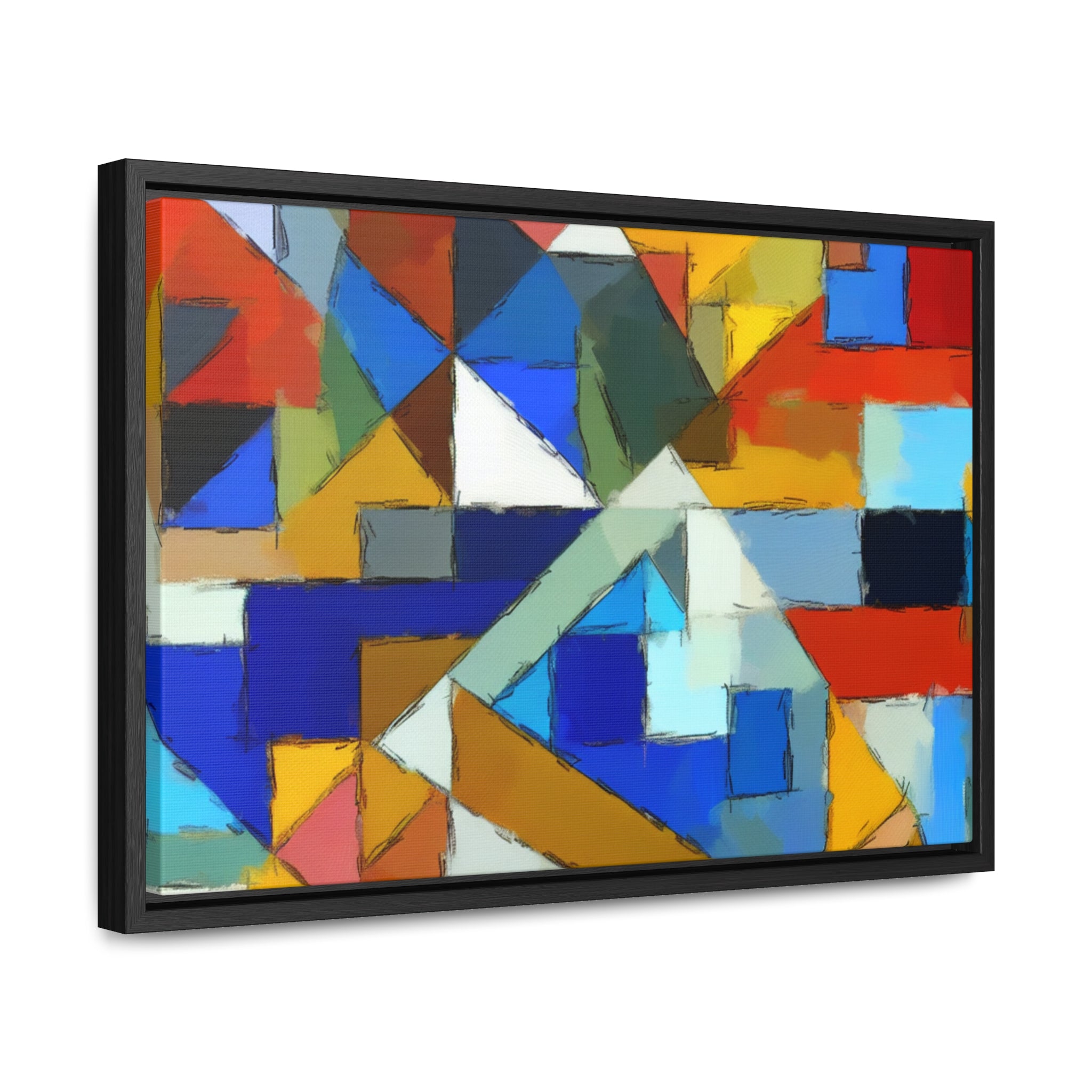 Geometric Pulse and Color | Framed Canvas