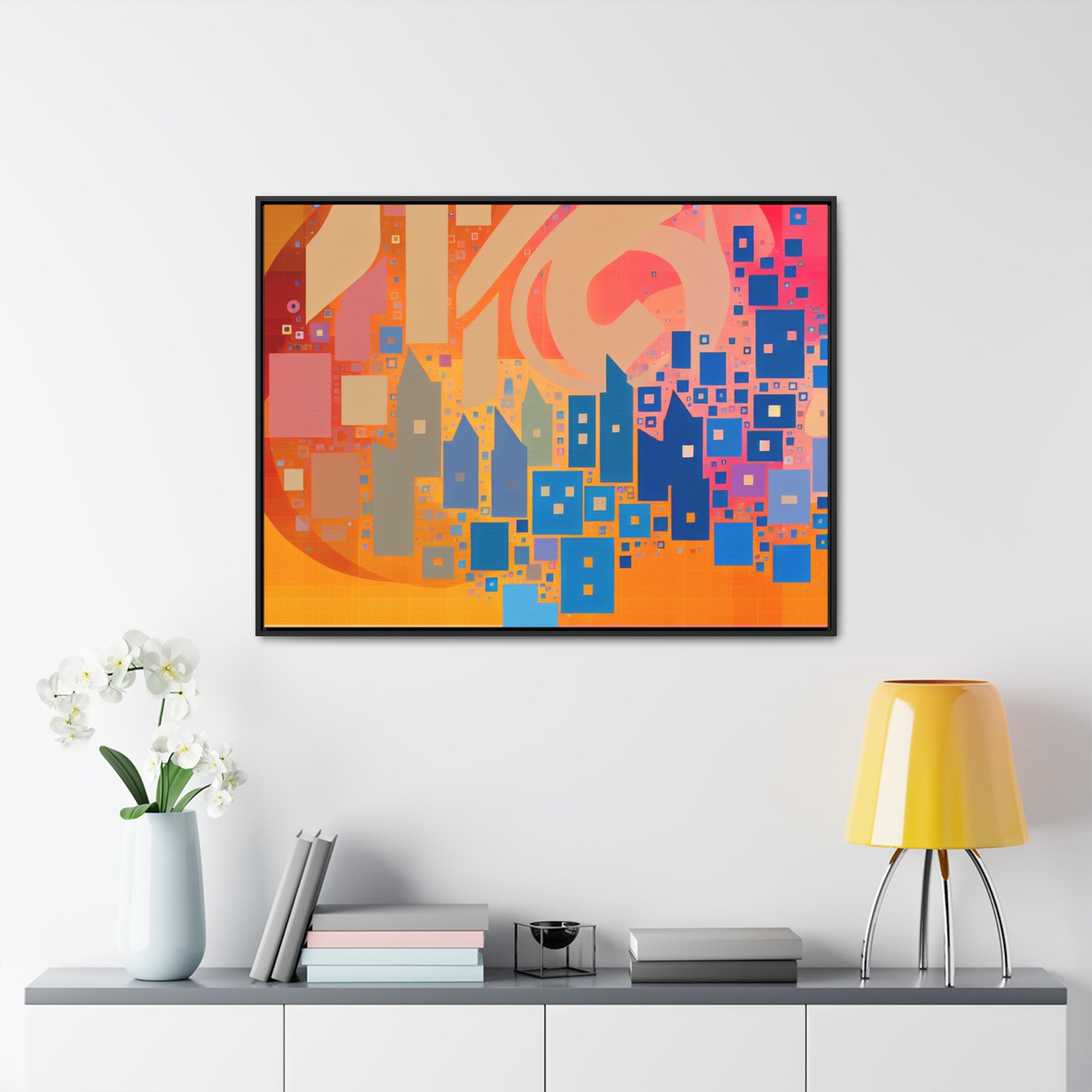 Metropolis in Motion | Framed Canvas