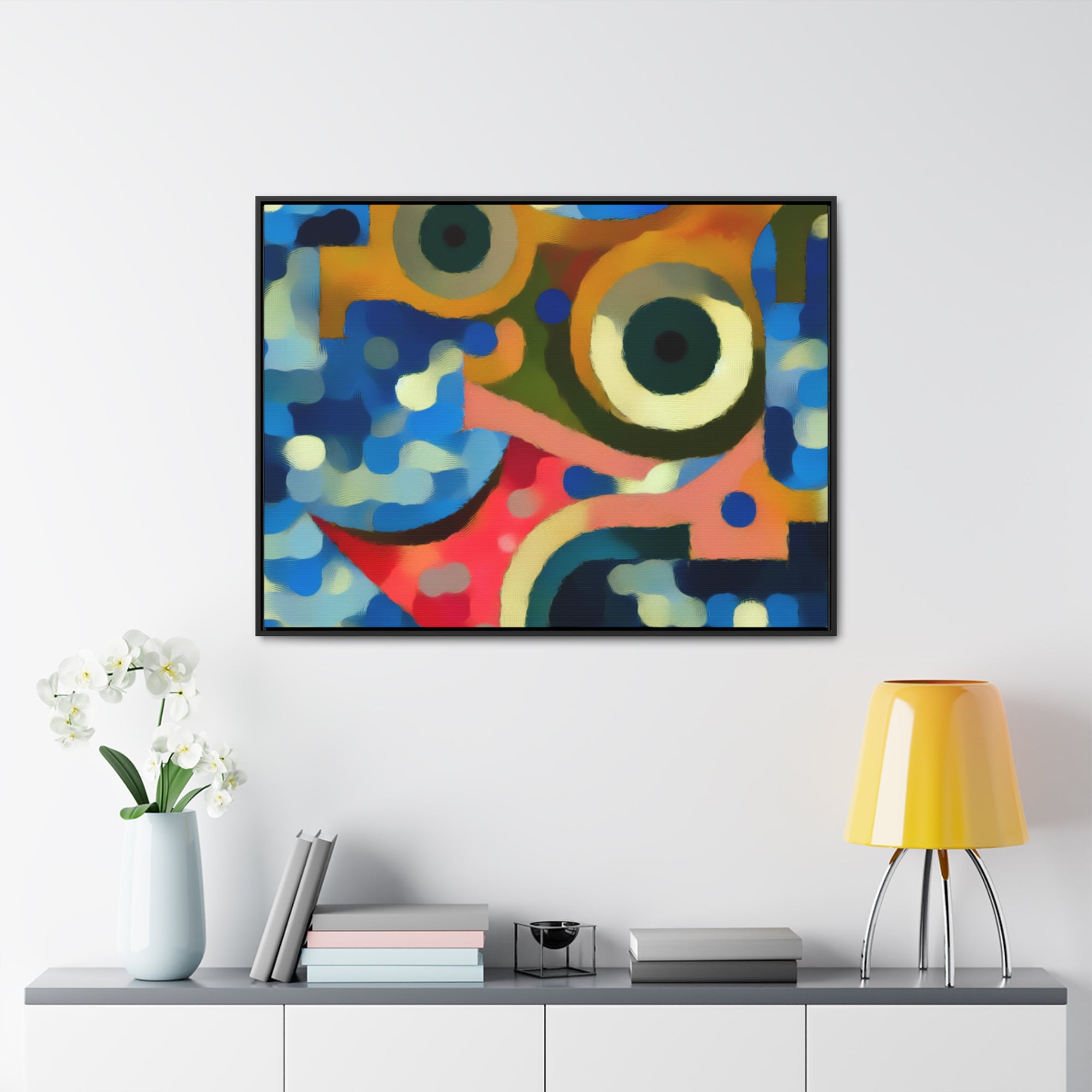 Oceanic Whispers and Kaleidoscope Dreams | Framed Canvas