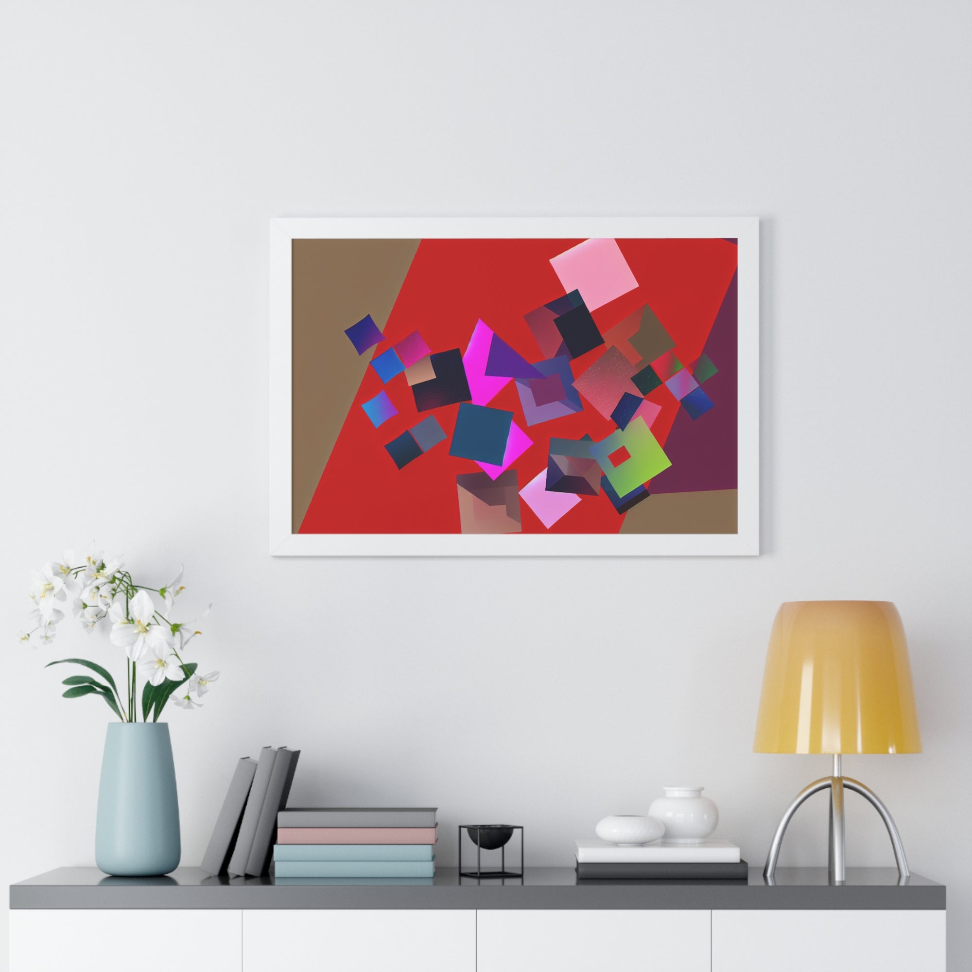 Vibrant Square Serenade | Framed Print