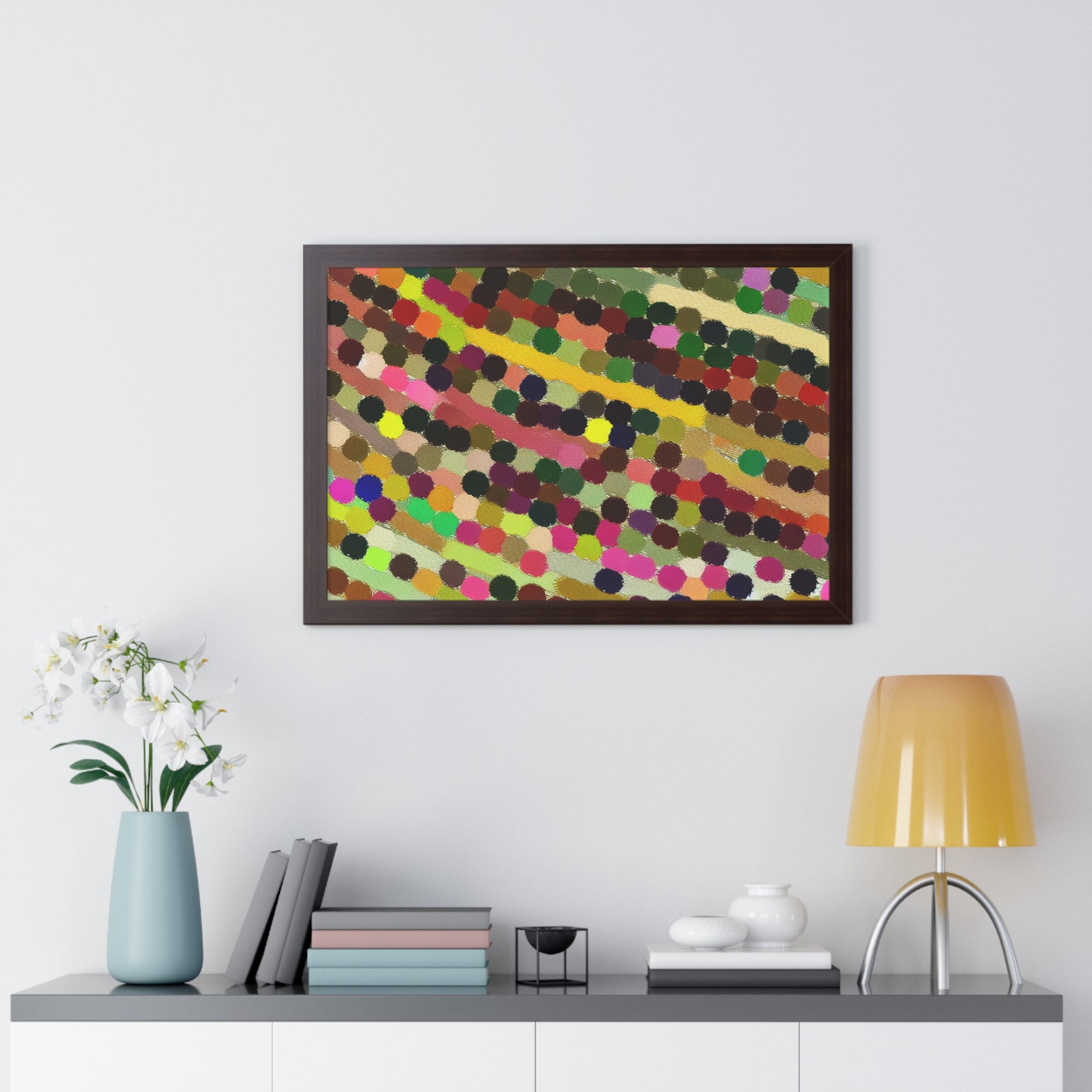 Ebullient Dot Symphony | Framed Print