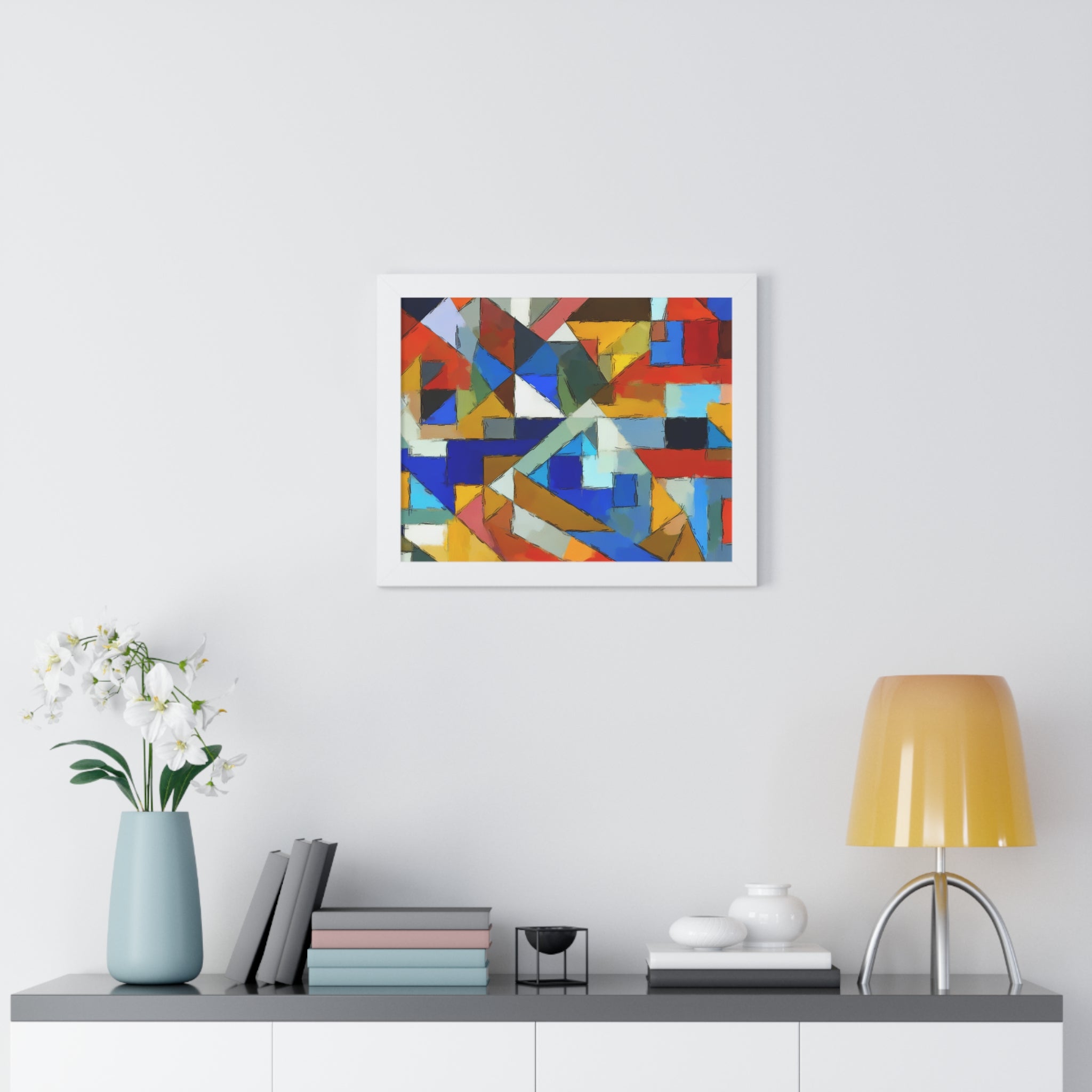 Geometric Pulse and Color | Framed Print