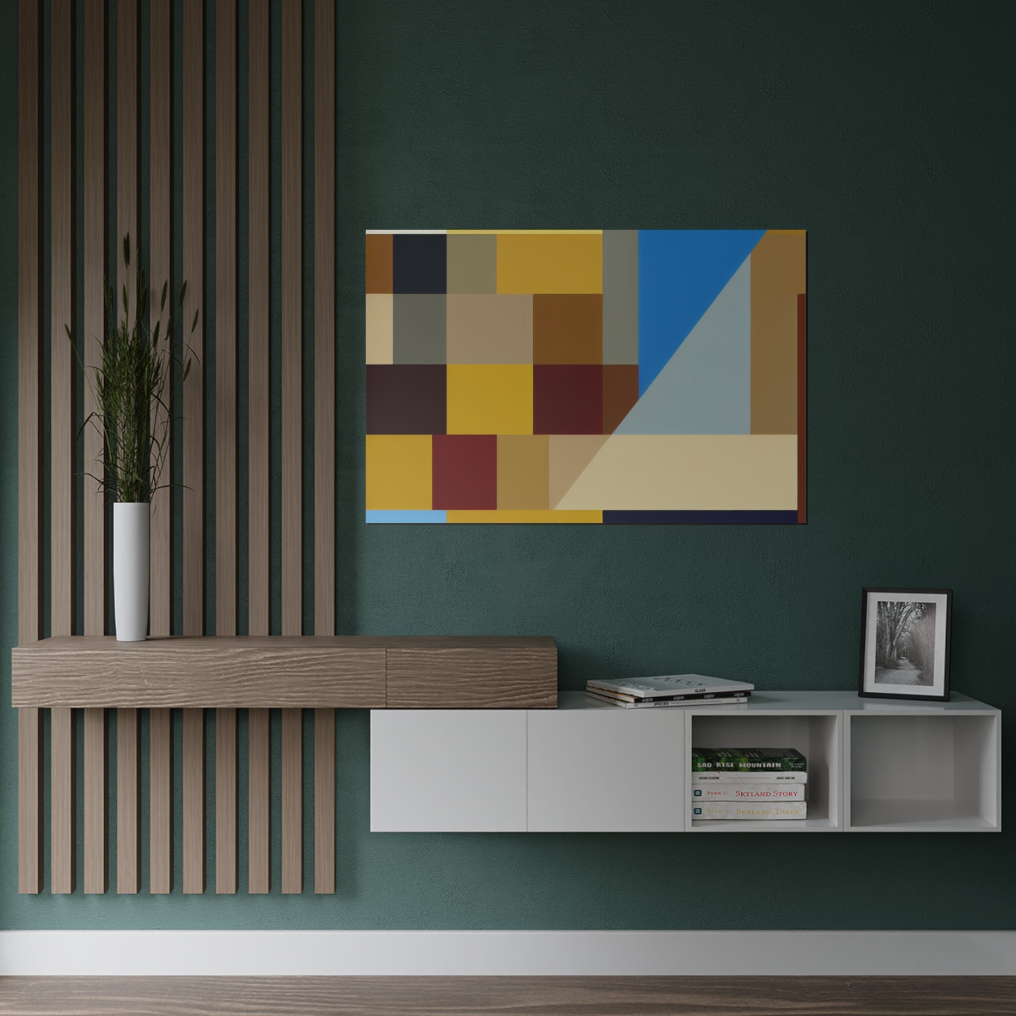 Colorful Geometric Symphony | Satin Print