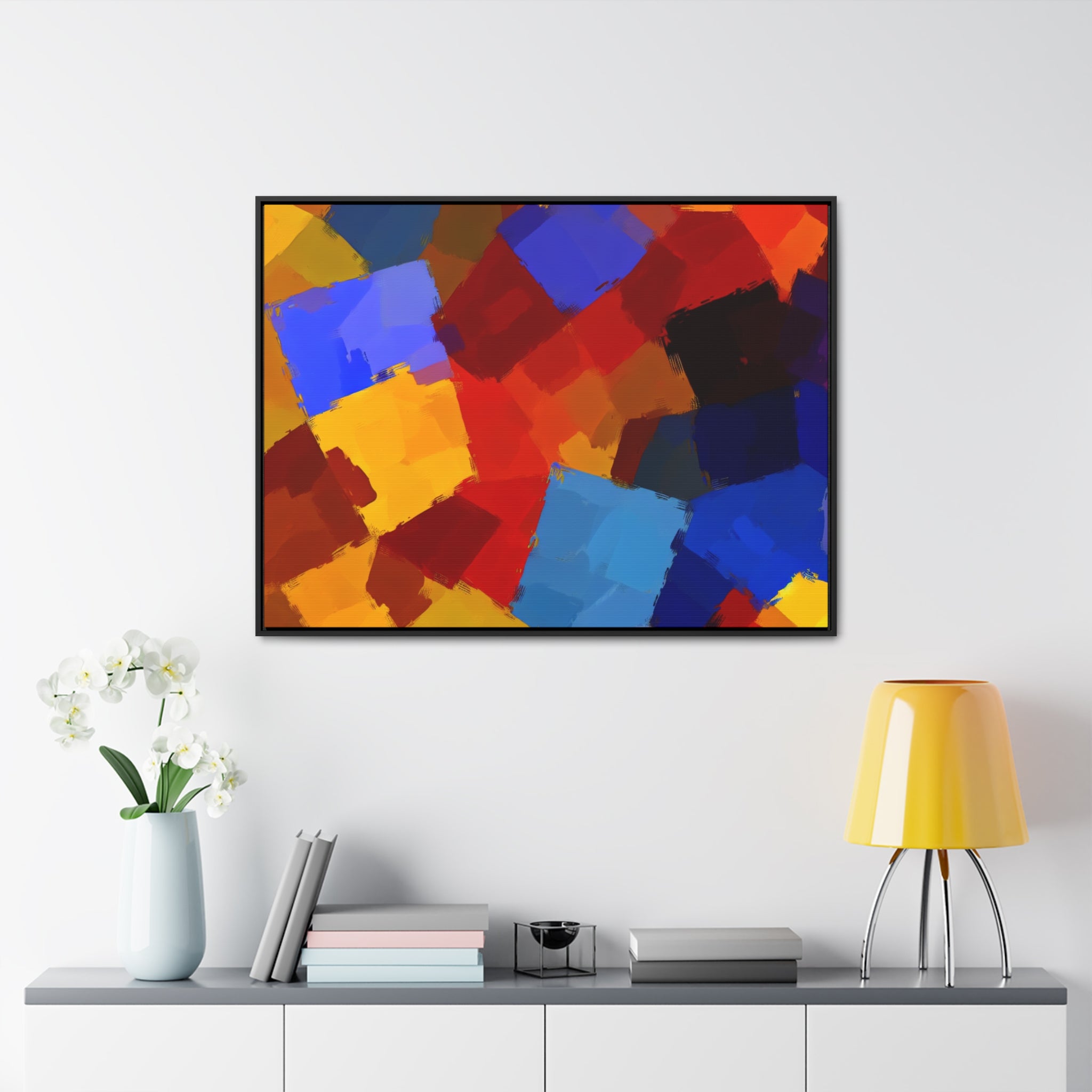 Prismatic Whirl and Flow | Framed Canvas