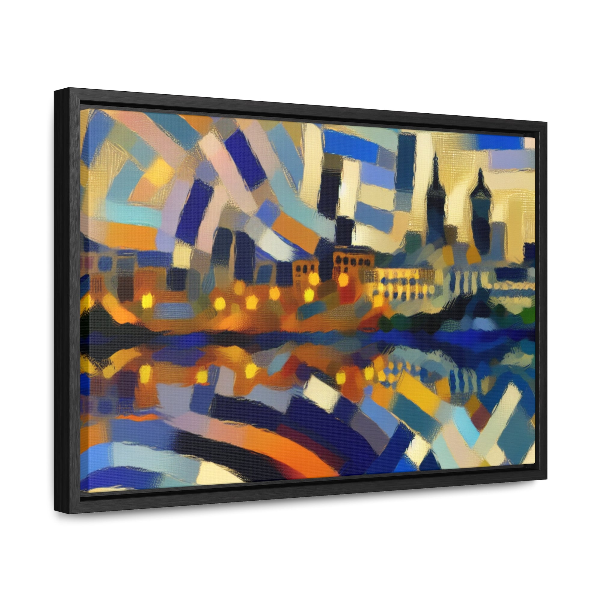 Urban Mirage and Flow | Framed Canvas