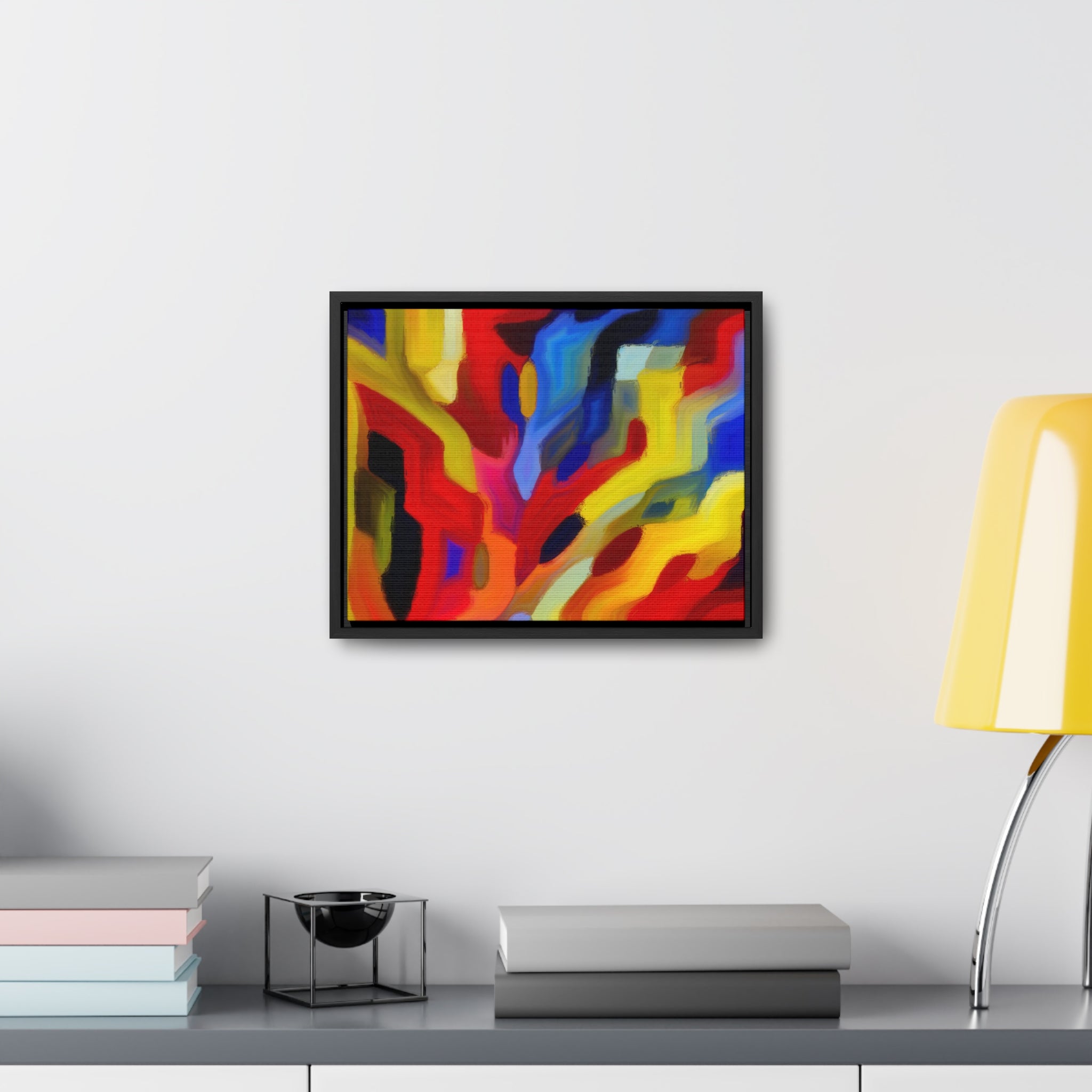 Chromatic Chaos Unveiled | Framed Canvas