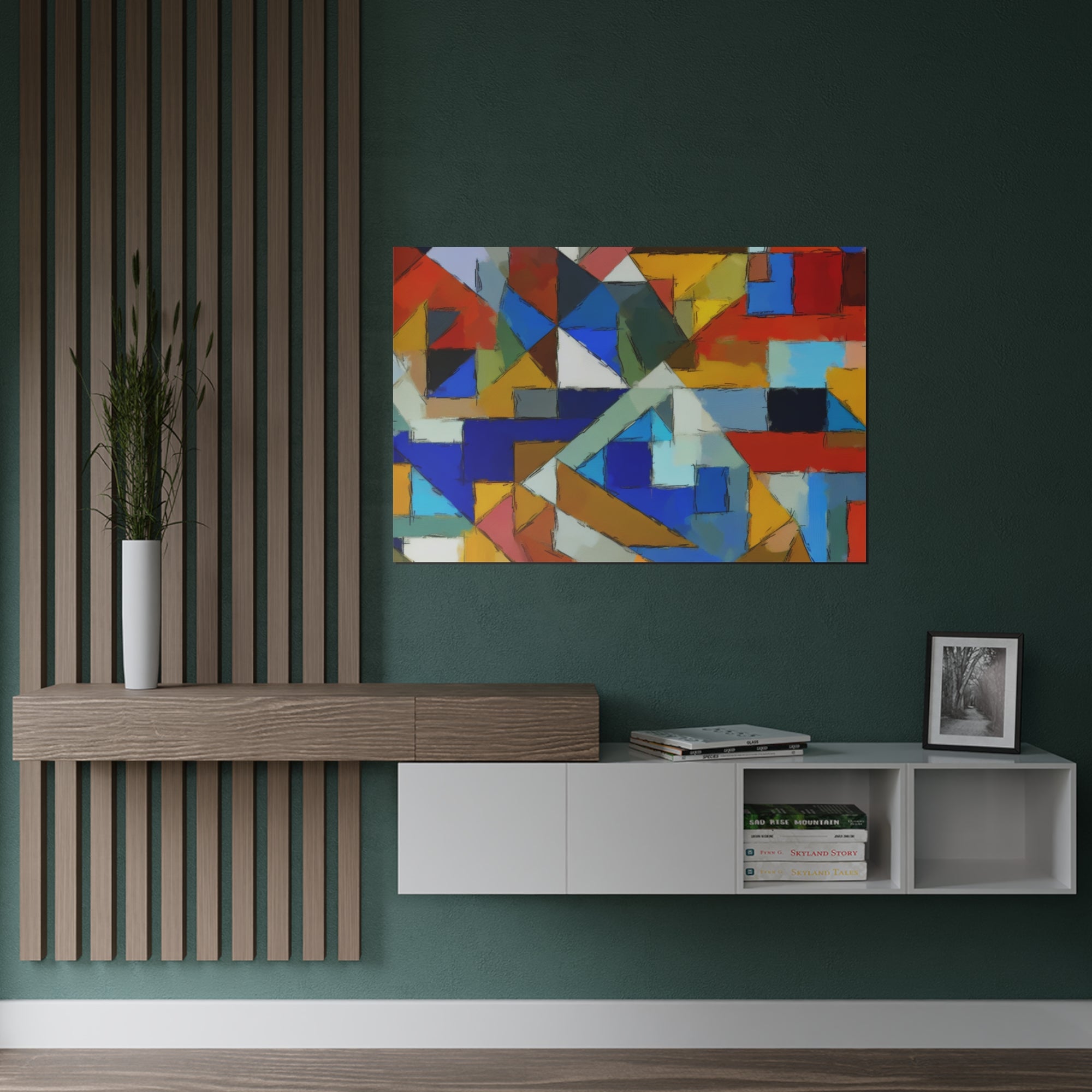 Geometric Pulse and Color | Satin Print